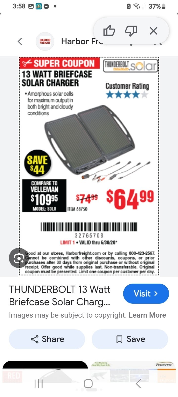 13 watt Solar Charger Briefcase