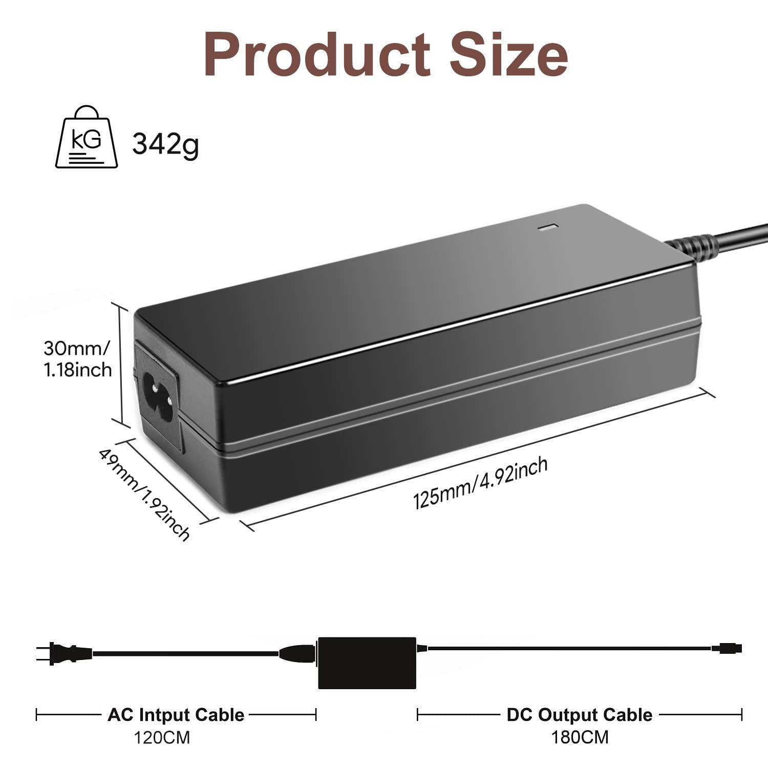 Jackery Charger, 90W Power Supply for Jackery Explorer 550/500/300/240/160 E2…