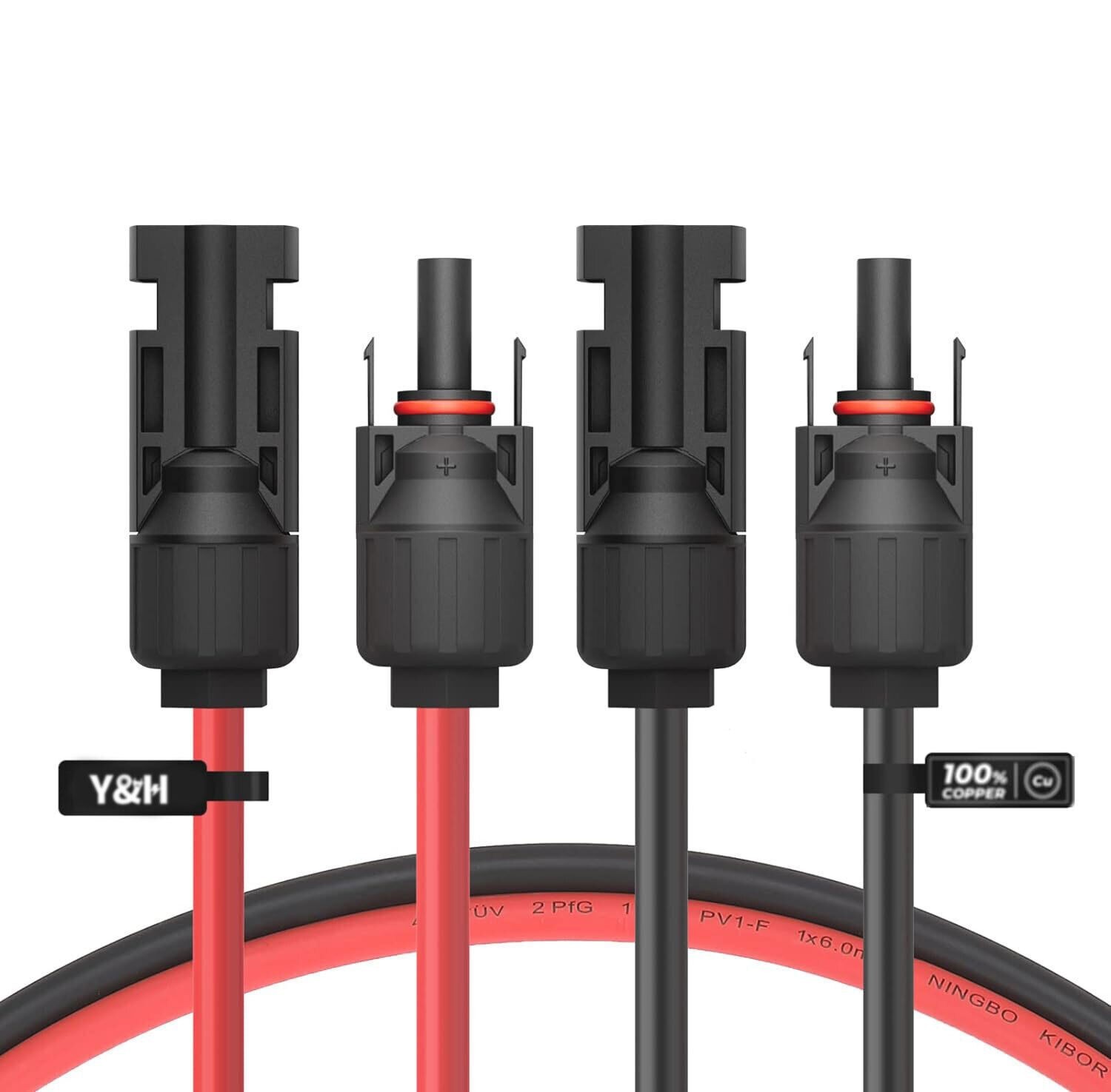 20/30ft 10AWG Solar Panel Extension Cable Female+Male Connectors Waterproof IP67