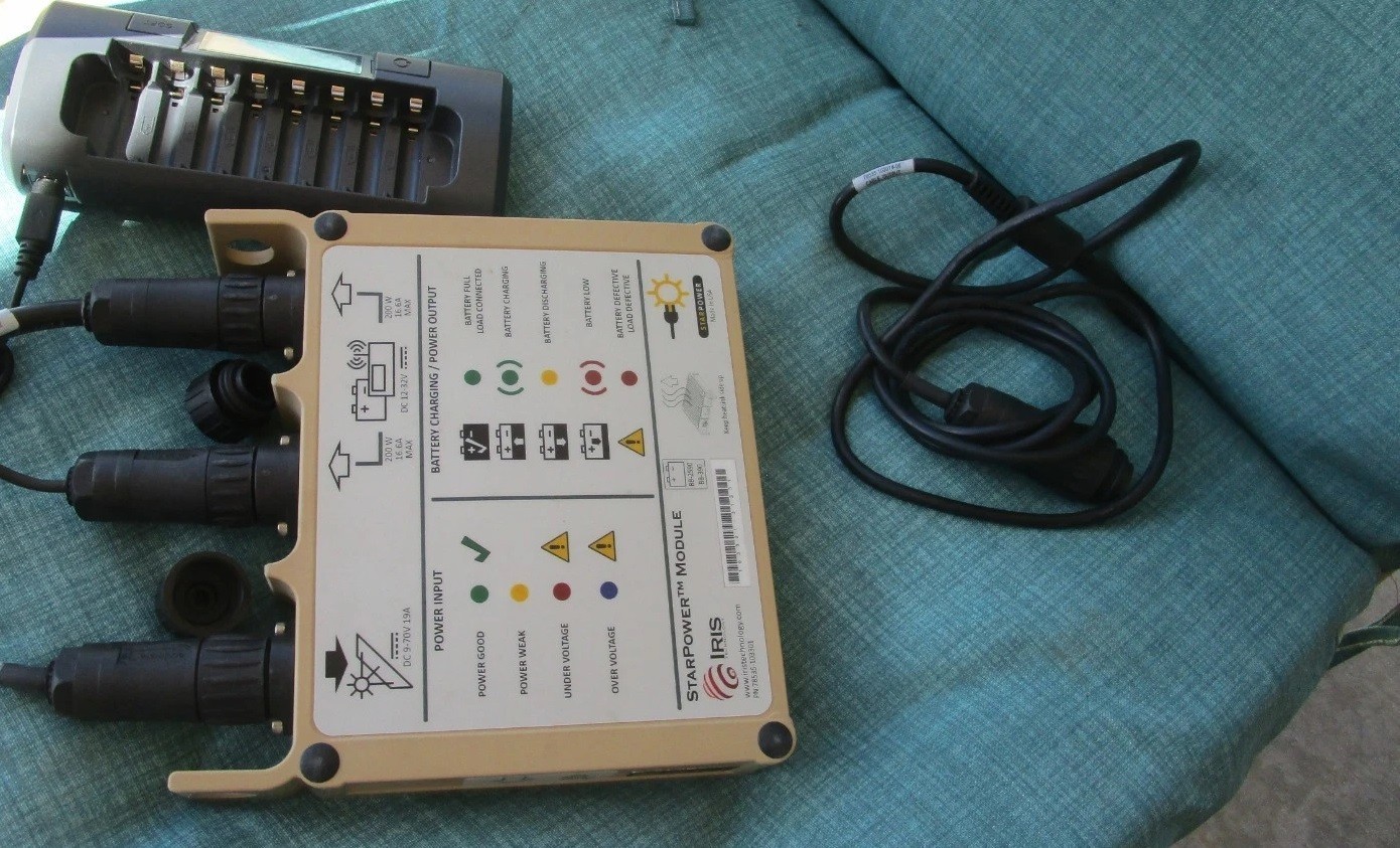 Portable Solar Kit parts- 12V Cell Inverter w/ cables-Iris Technology SPACES II