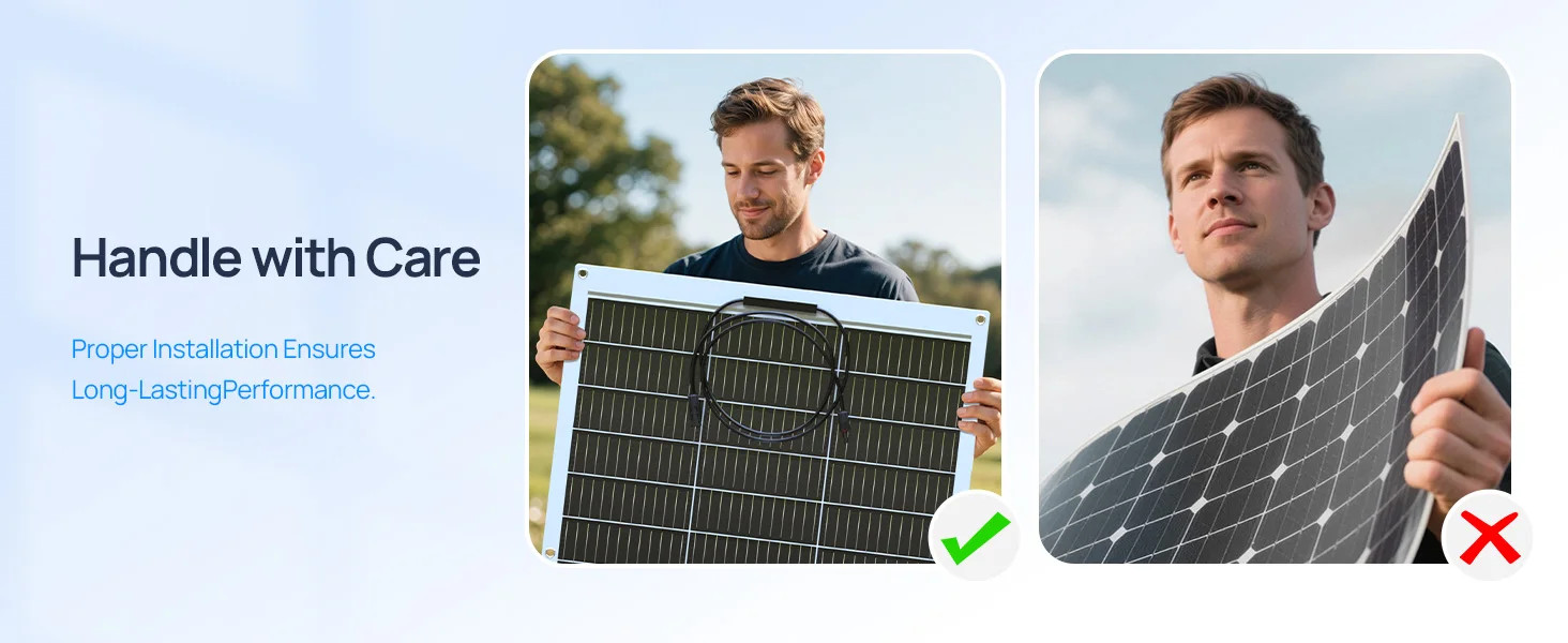 130W 12BB Flexible Solar Panel 23.5% High Efficiency Waterproof RV