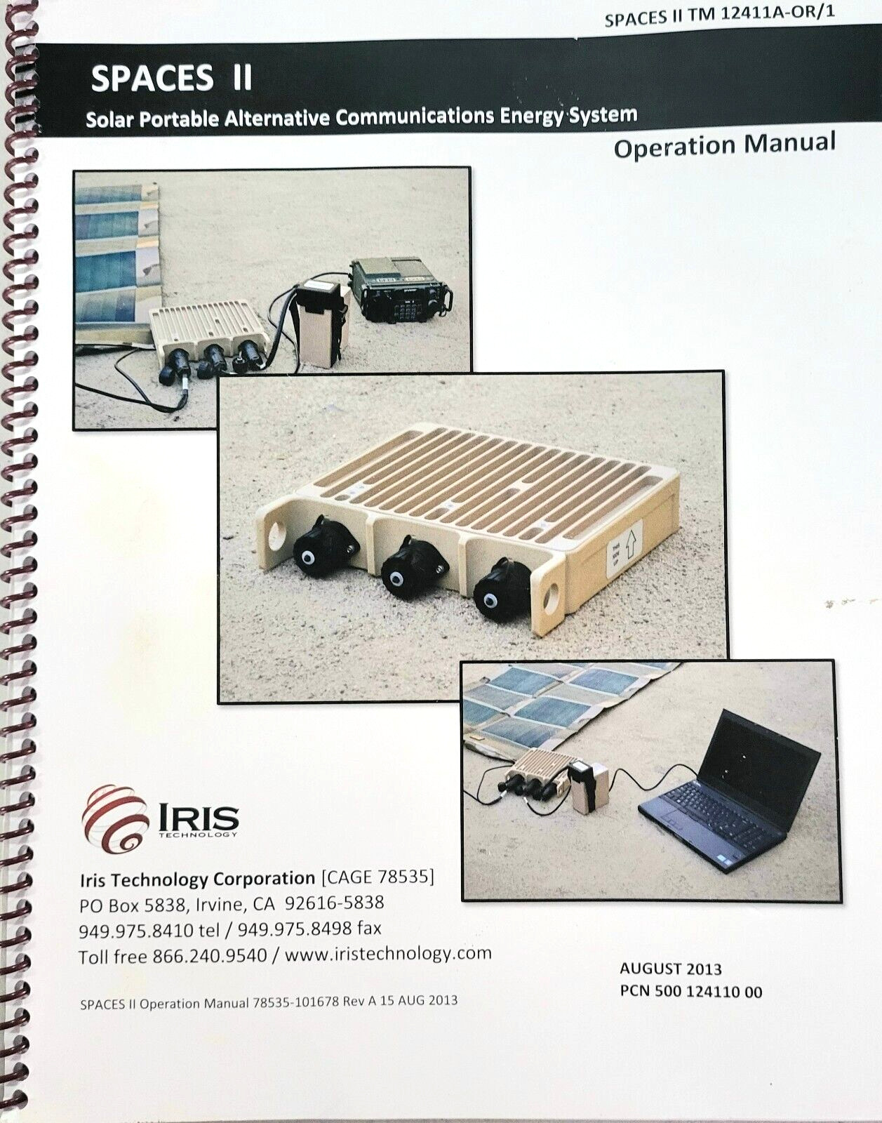 Iris Tech. SPACES II Kit Harris Radio Portable Solar Charger 78535-103399. #02