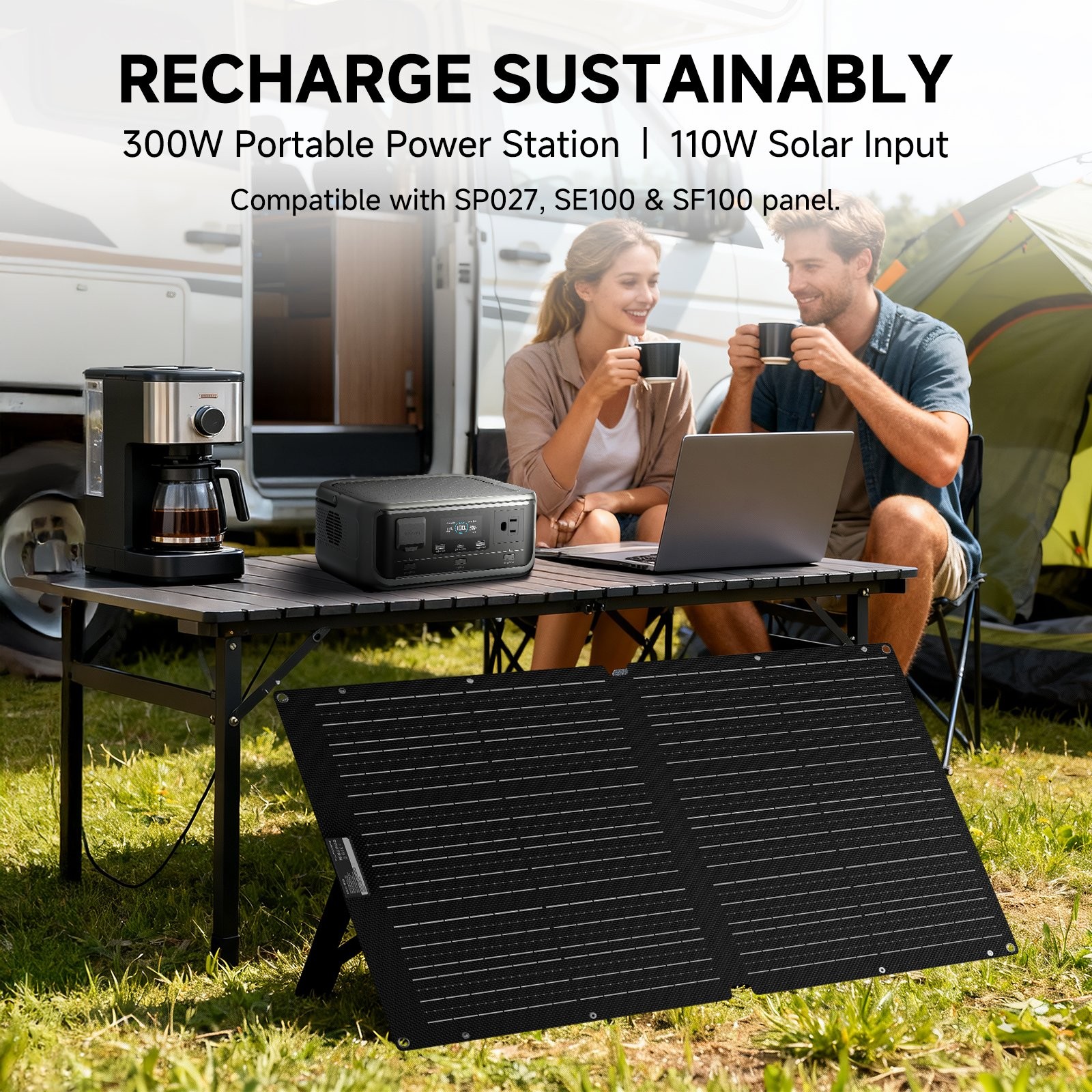 ALLPOWERS VOLIX P300 300W 256Wh Portable Power Station Power Bank Camping Trip