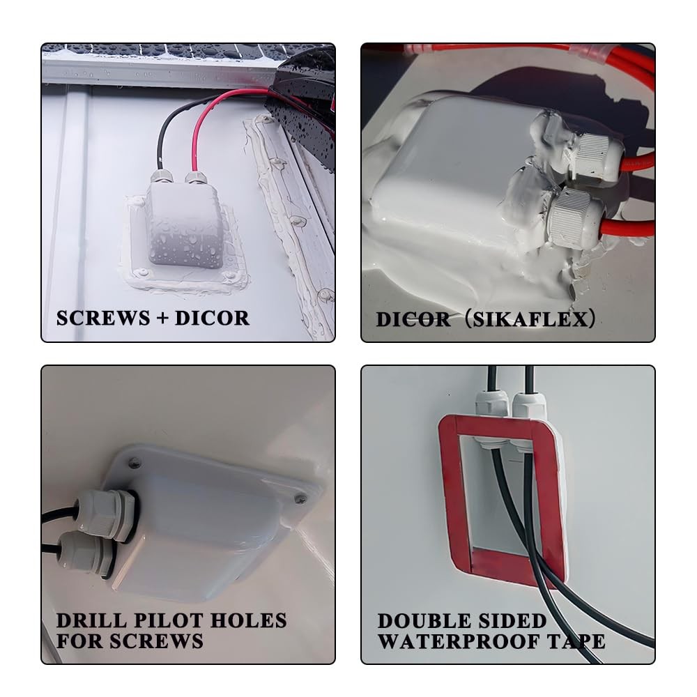Link Solar Weatherproof ABS Solar Double Cable Entry Gland for All Cable Types