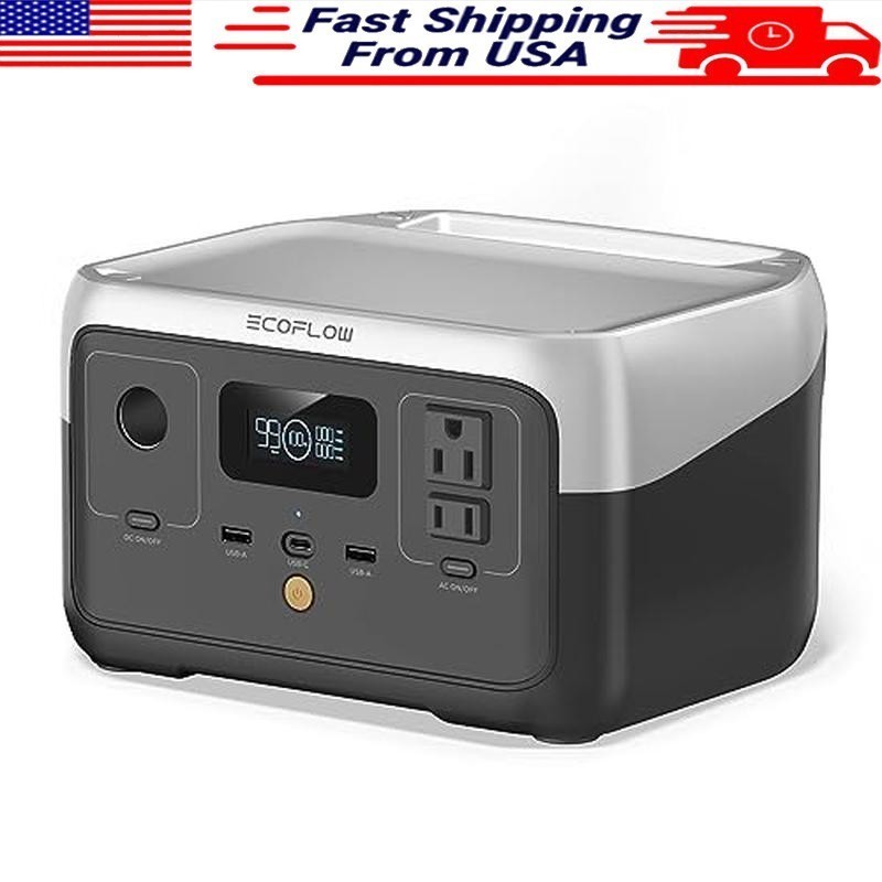 Portable Power Station 256Wh Fast Charging 600W Solar Generator Camping RVs New