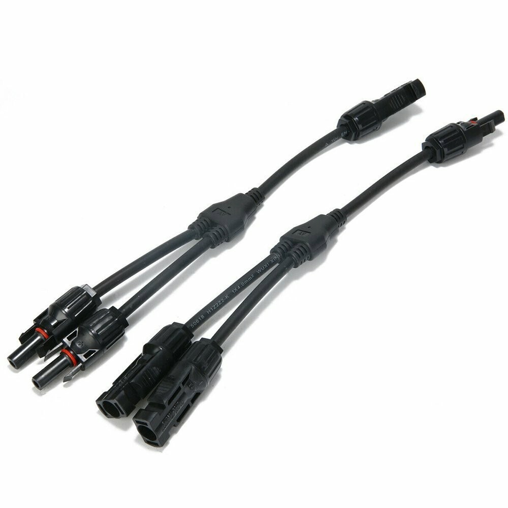 2x Y Branch Solar Panel Cable for FFM MMF PV Wire Connector T Splitter Tools 30A