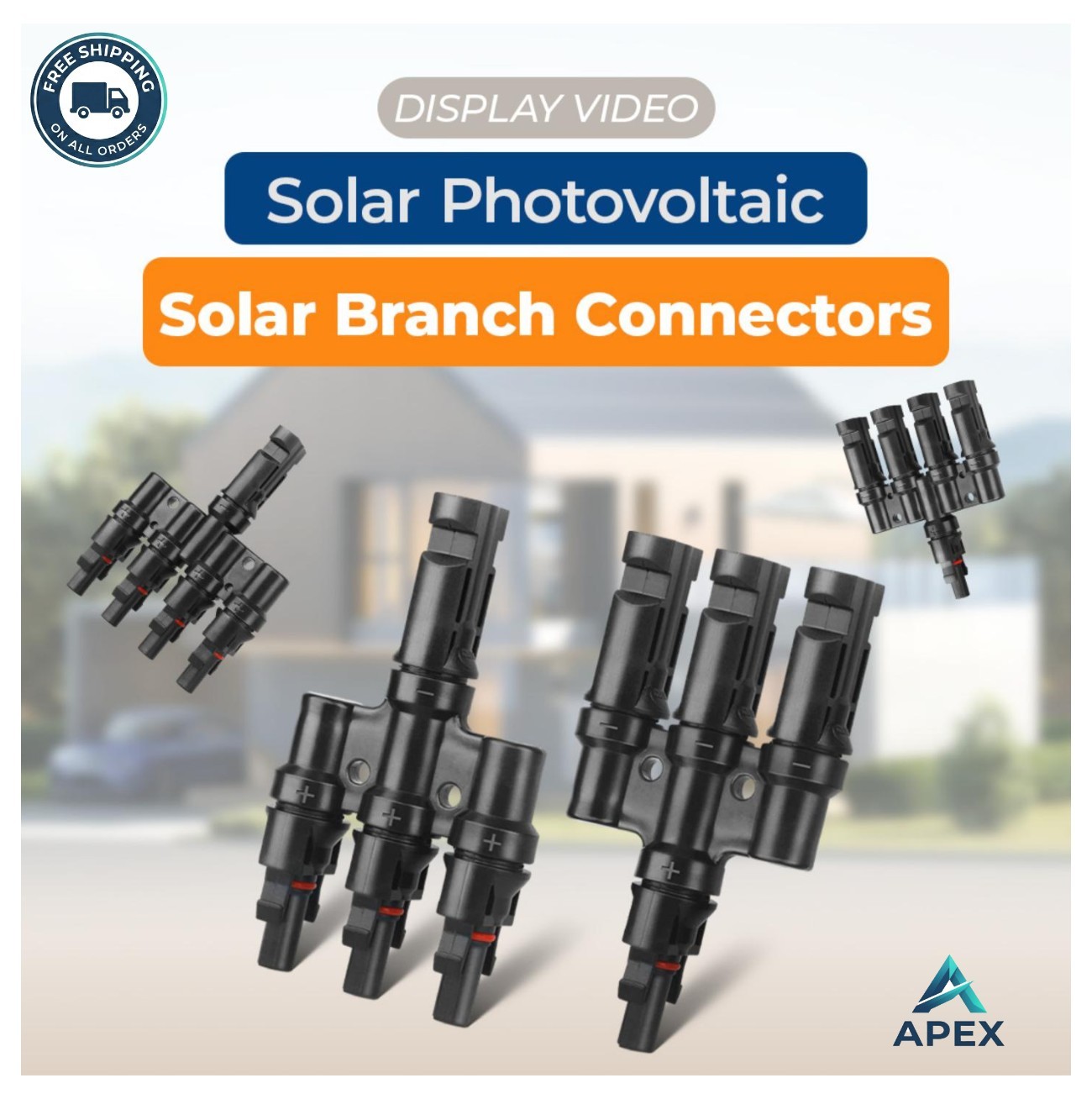 Solar Panel Y Branch Connector 6 to 1 MC4 Splitter 1000V Parallel Adapter 12AWG
