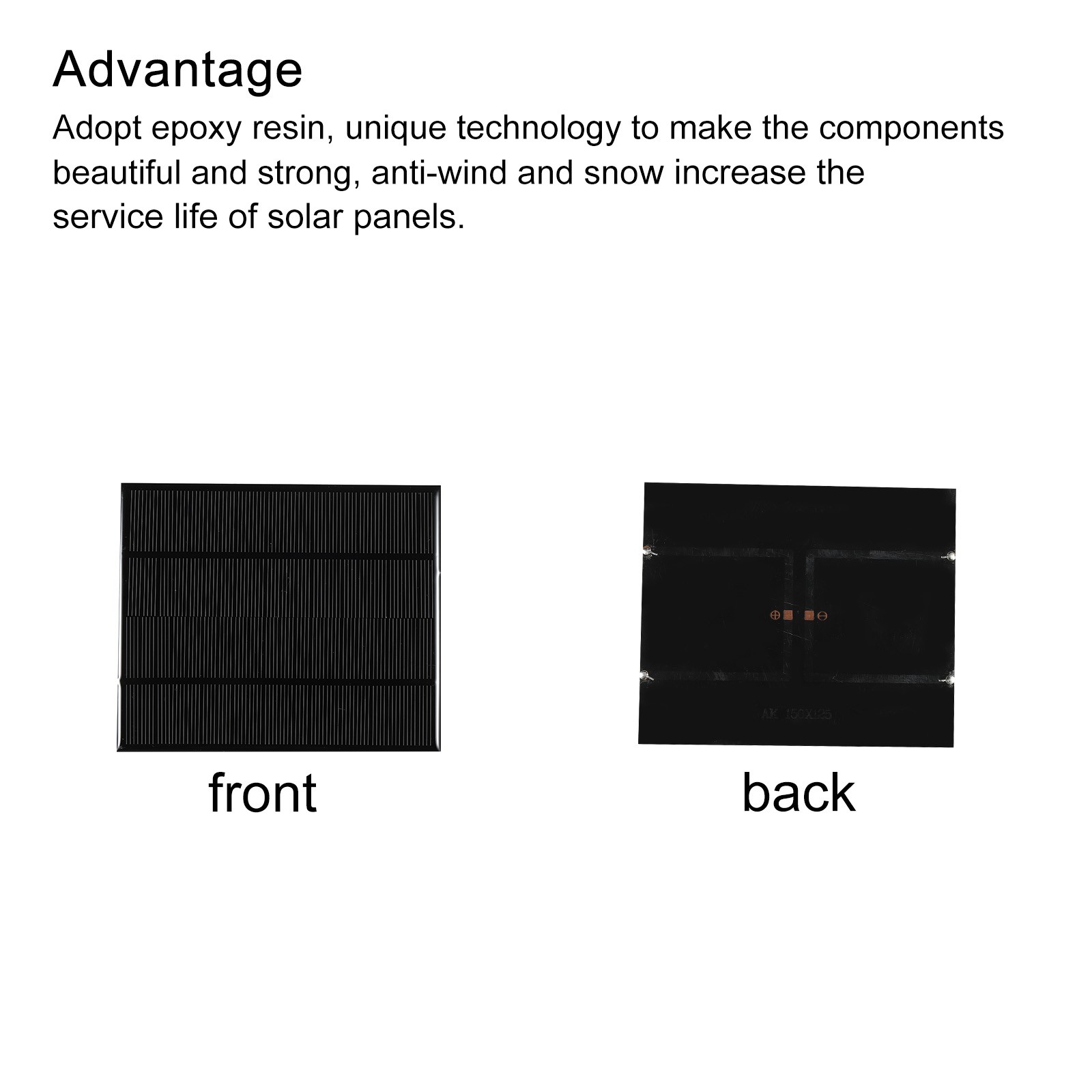 Mini Solar Panel Cell 10V 300mA 3W 150mm x 125mm for DIY Project Pack of 1