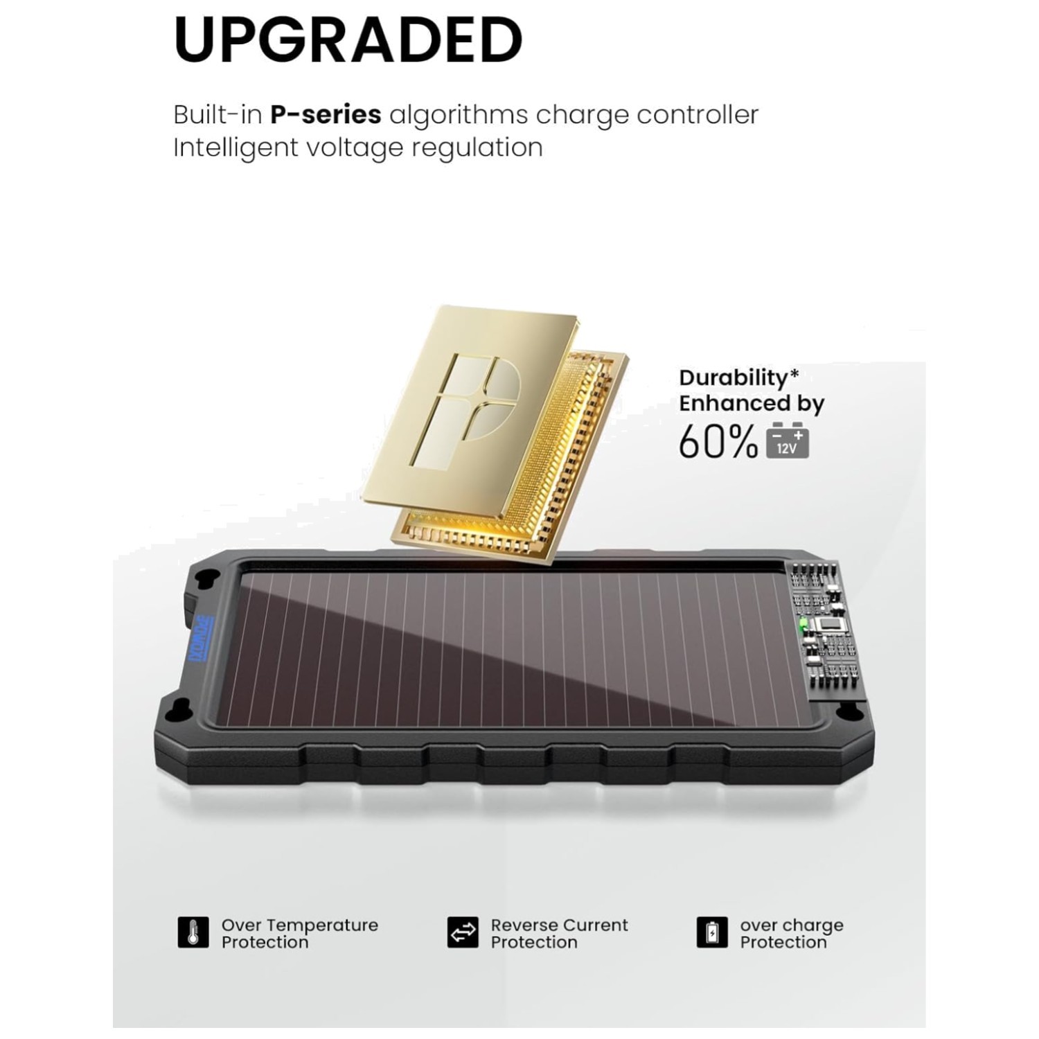 Portable Solar Battery Charger – 3.3W Trickle Maintainer