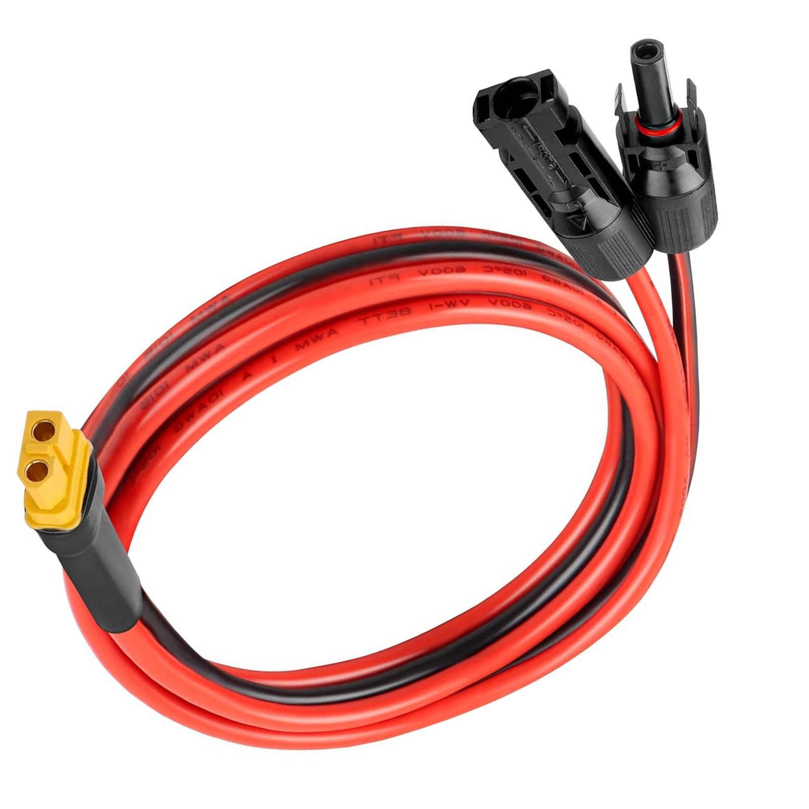 12 AWG 20 ft XT60 Female to Solar Connector Solar Panel Extension Charging Cable