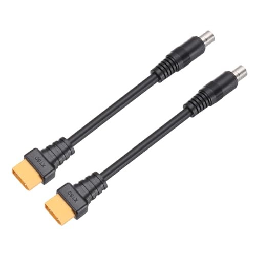 2 Pcs XT60 to DC8020 Adapter Cable, 20A XT60 Male to DC8020 Male Male to Male