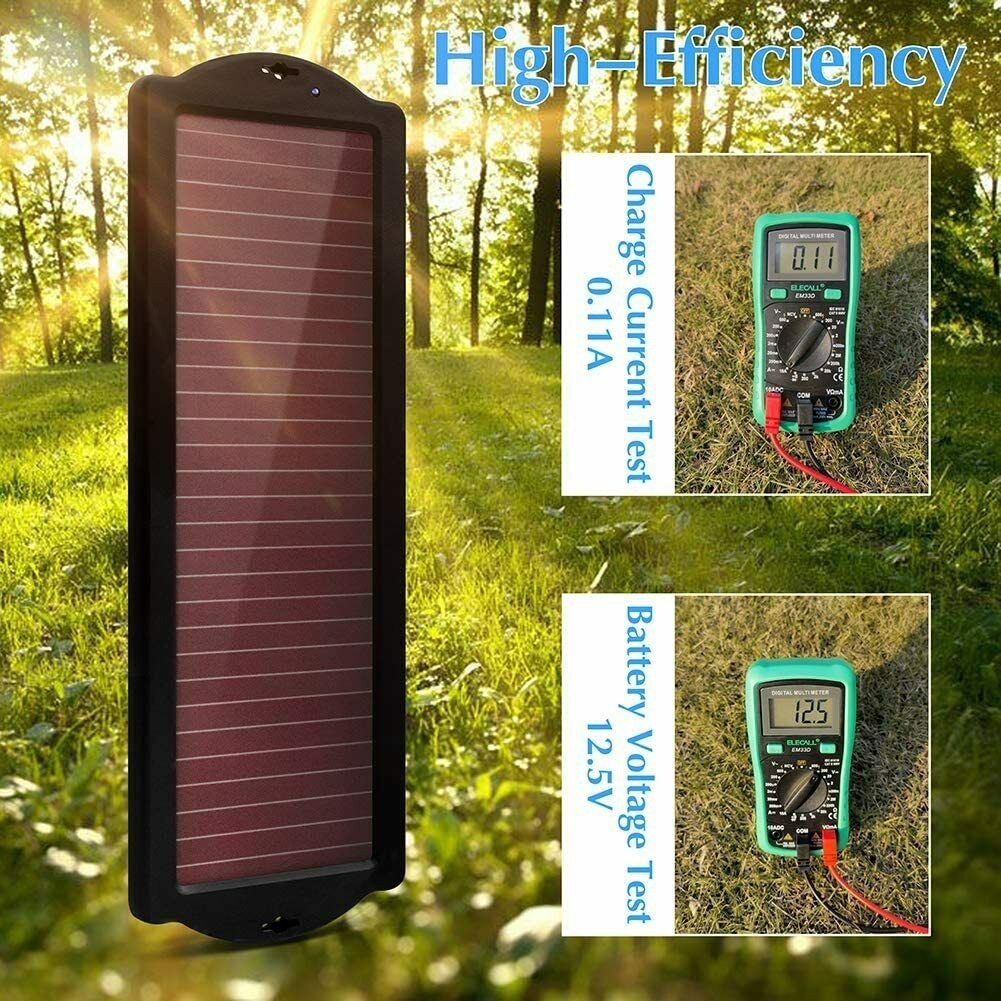 2.5W Solar Panel 12V Trickle Charger Battery Charger Kit Maintainer Boat Car RV