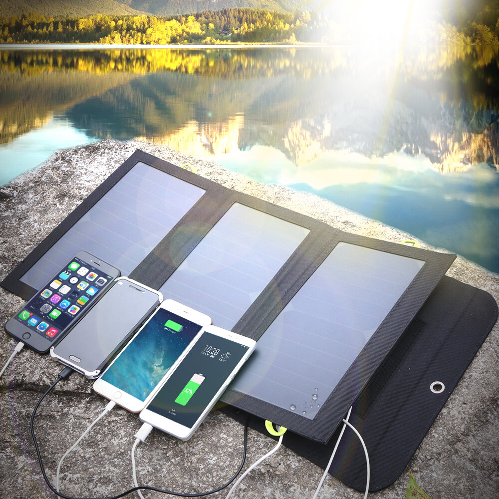 ALLPOWERS 5V 21W Foldable Solar Panel & 10000mAh Battery Outdoor Camping Hiking