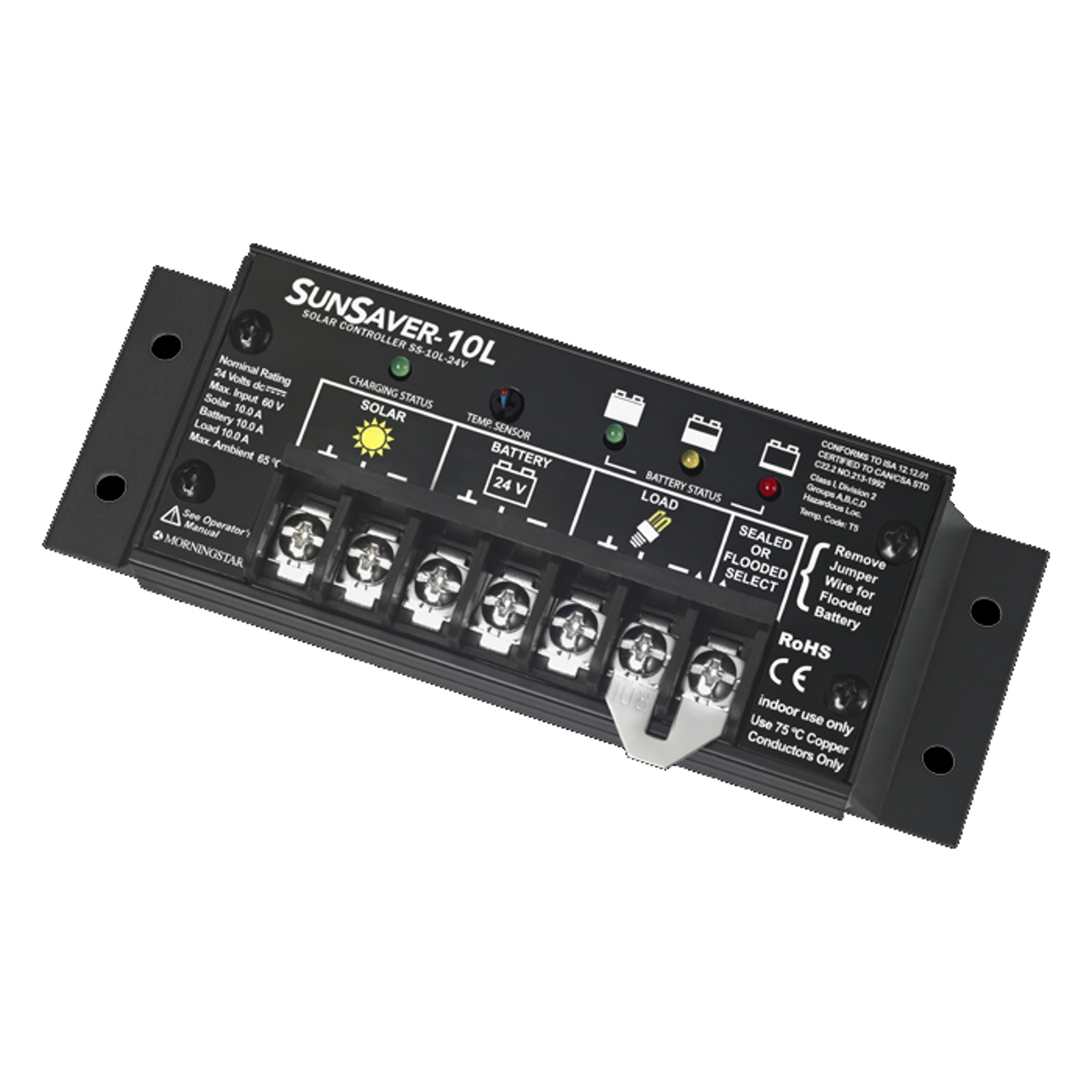 Morningstar SunSaver 10A 24V solar charge controller for motorhomes, boats