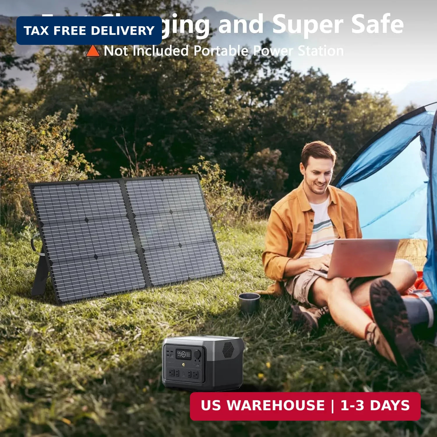 Solar Charger 110W Portable Solar Panel, IP67 Waterproof Foldable Solar Panel ki
