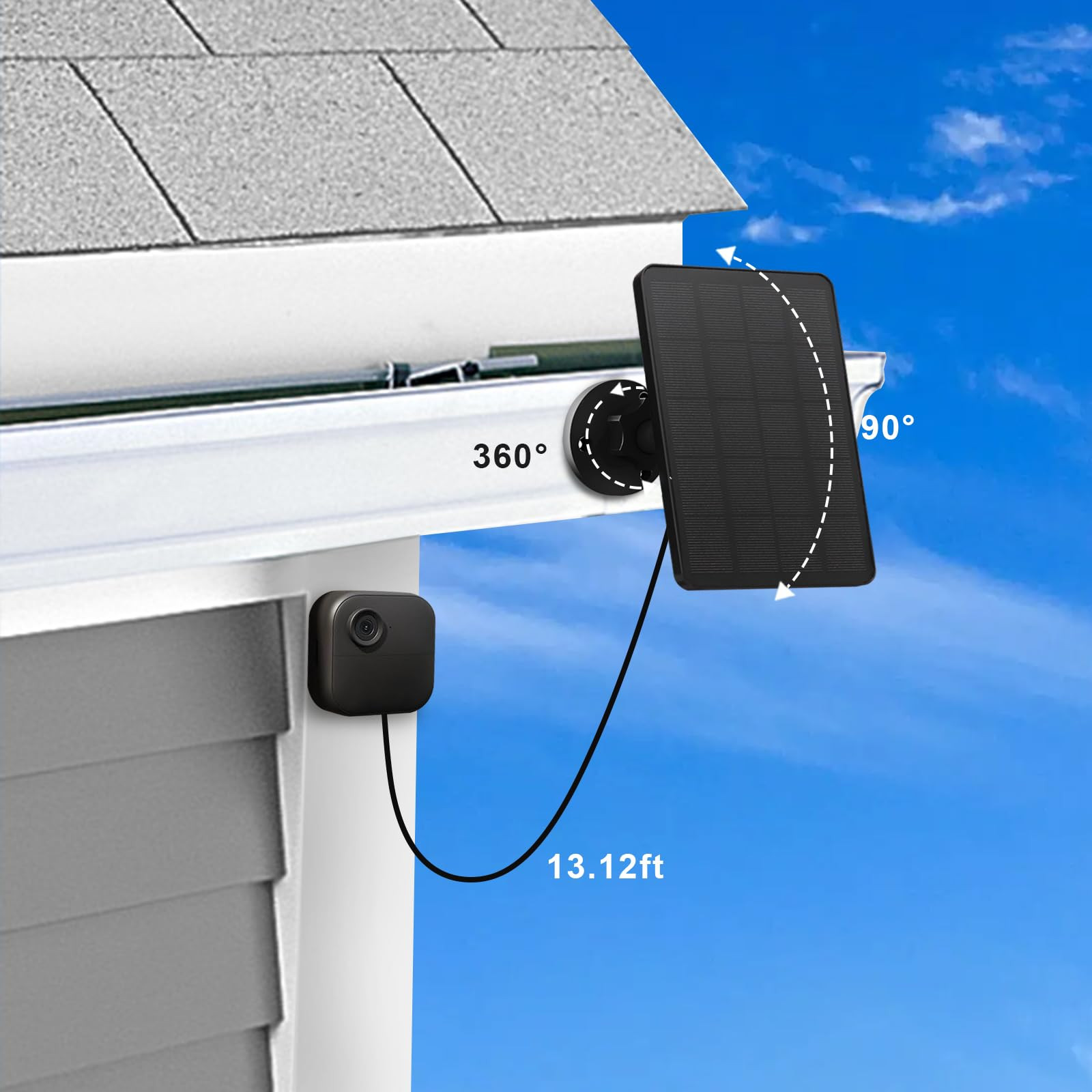 Solar Panel for Blink Camera Outdoor, 4W Solar Panel with USB-C Port Compatib…