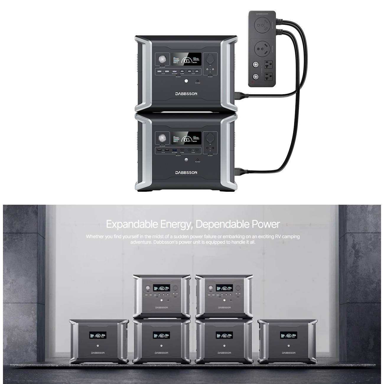 Dabbsson 2660Wh 2300W Portable Power Station Lifepo4 Home Back-up Refurbished