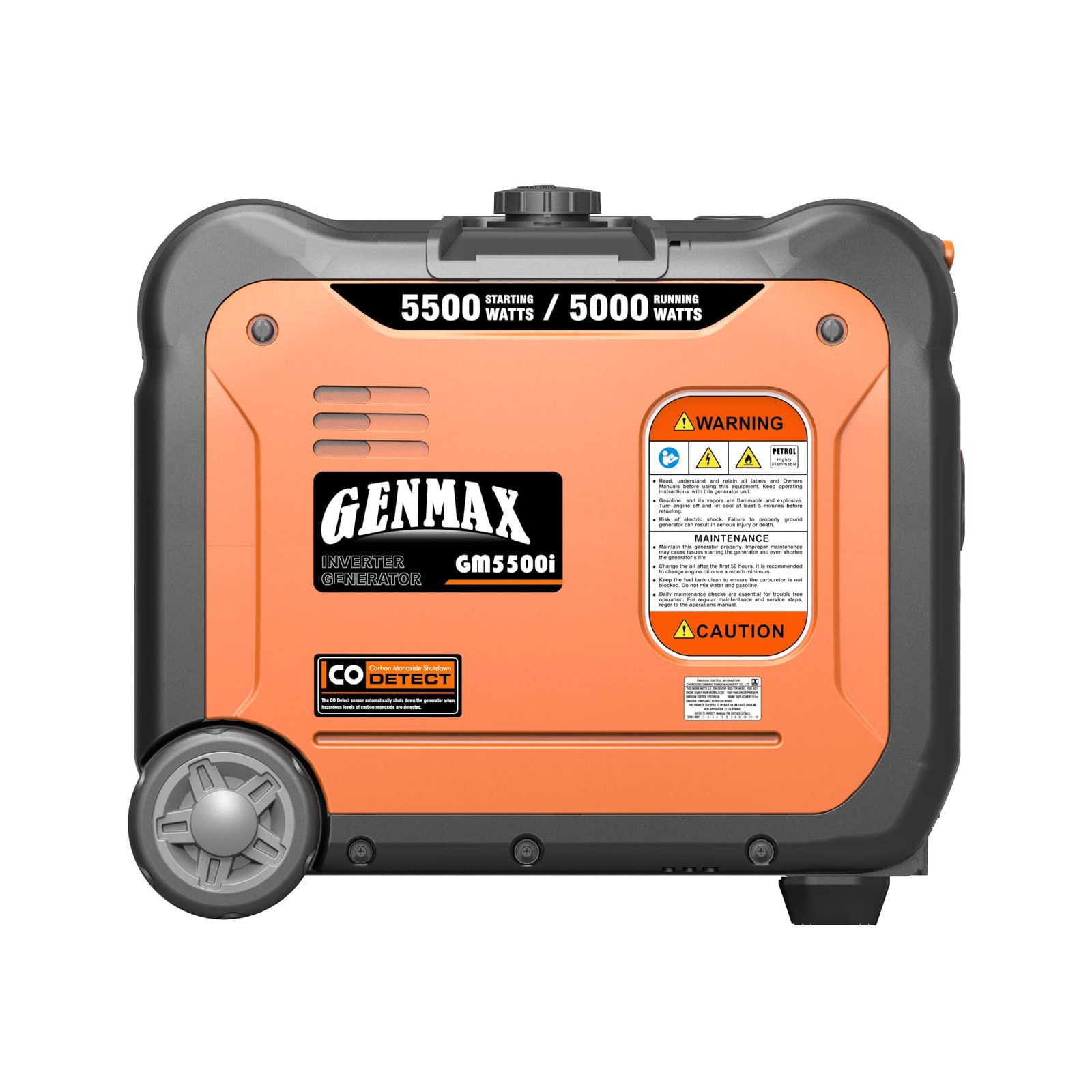 GENMAX Portable Generator，5500W Ultra-Quiet Gas Engine, EPA Compliant, Eco-Mo…