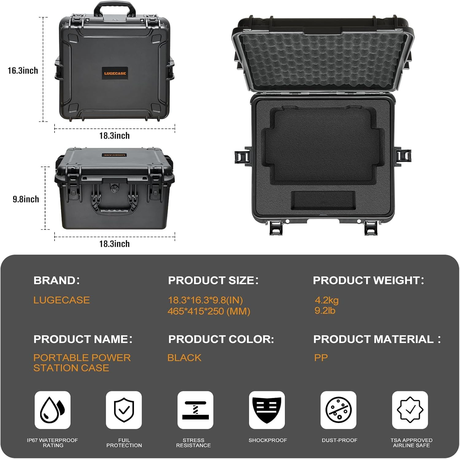 Hard Case for Jackery Explorer 1000 V2 – Portable Solar Generator Hard Shell Cas