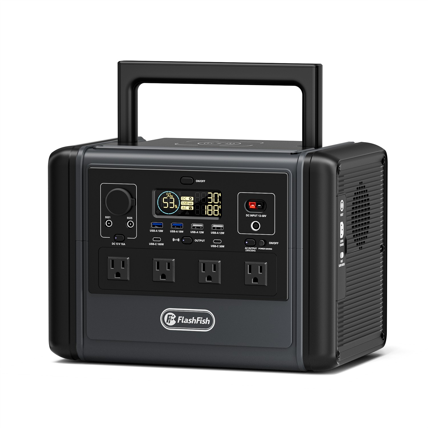 Flashfish T1200S Portable Power Station 1200W 768Wh Optional 100W Solar Panel