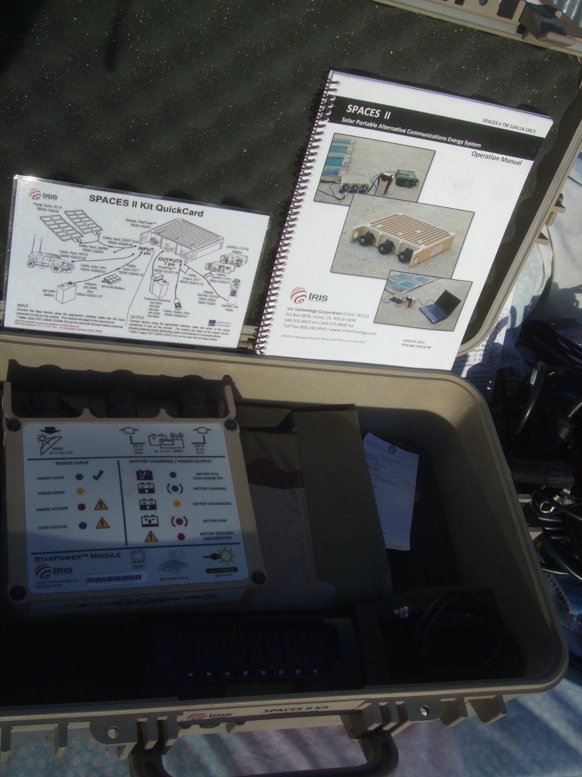 Iris Technology SPACES II Kit USMC Military Portable Solar Energy Field Power