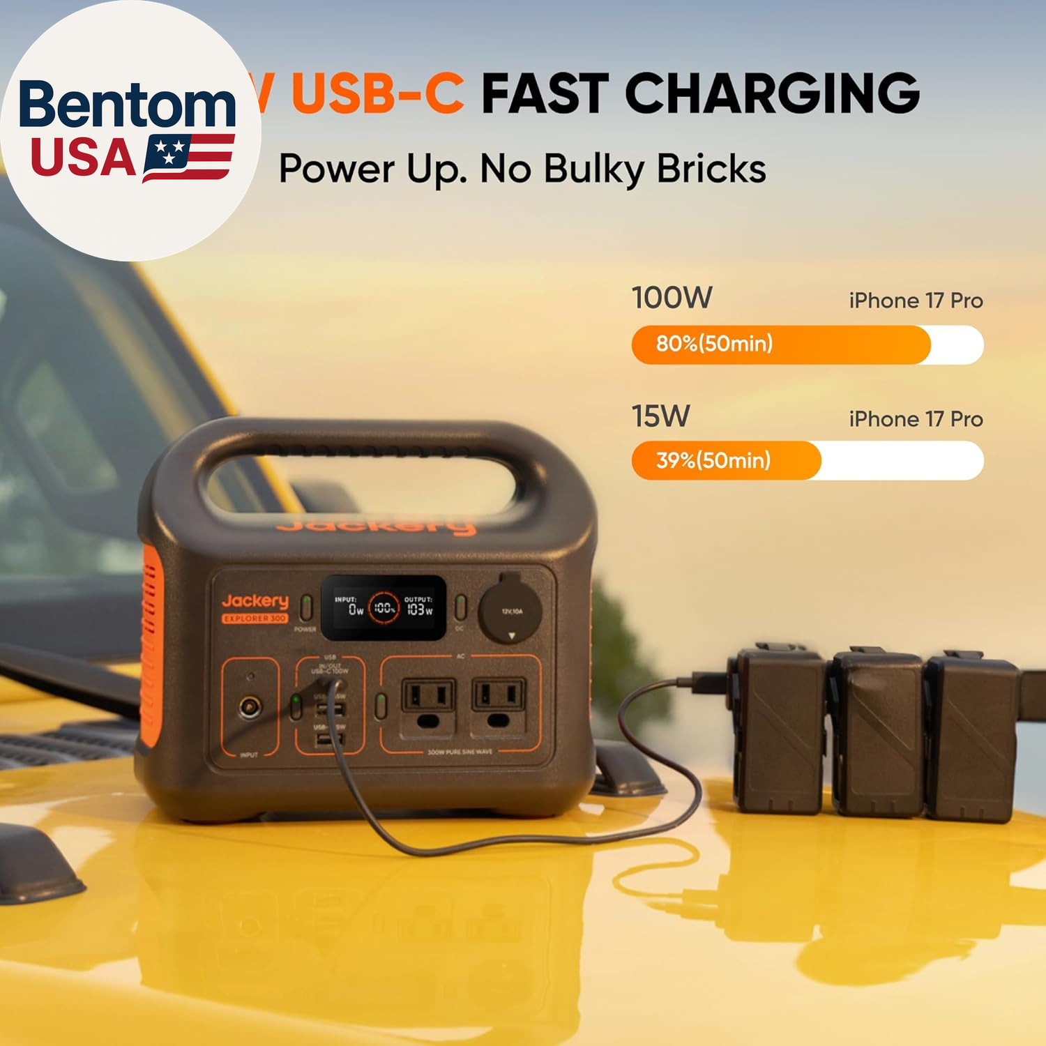 Portable Power Station Explorer 300, 292Wh Backup Lifepo4 Battery, Solar Generat