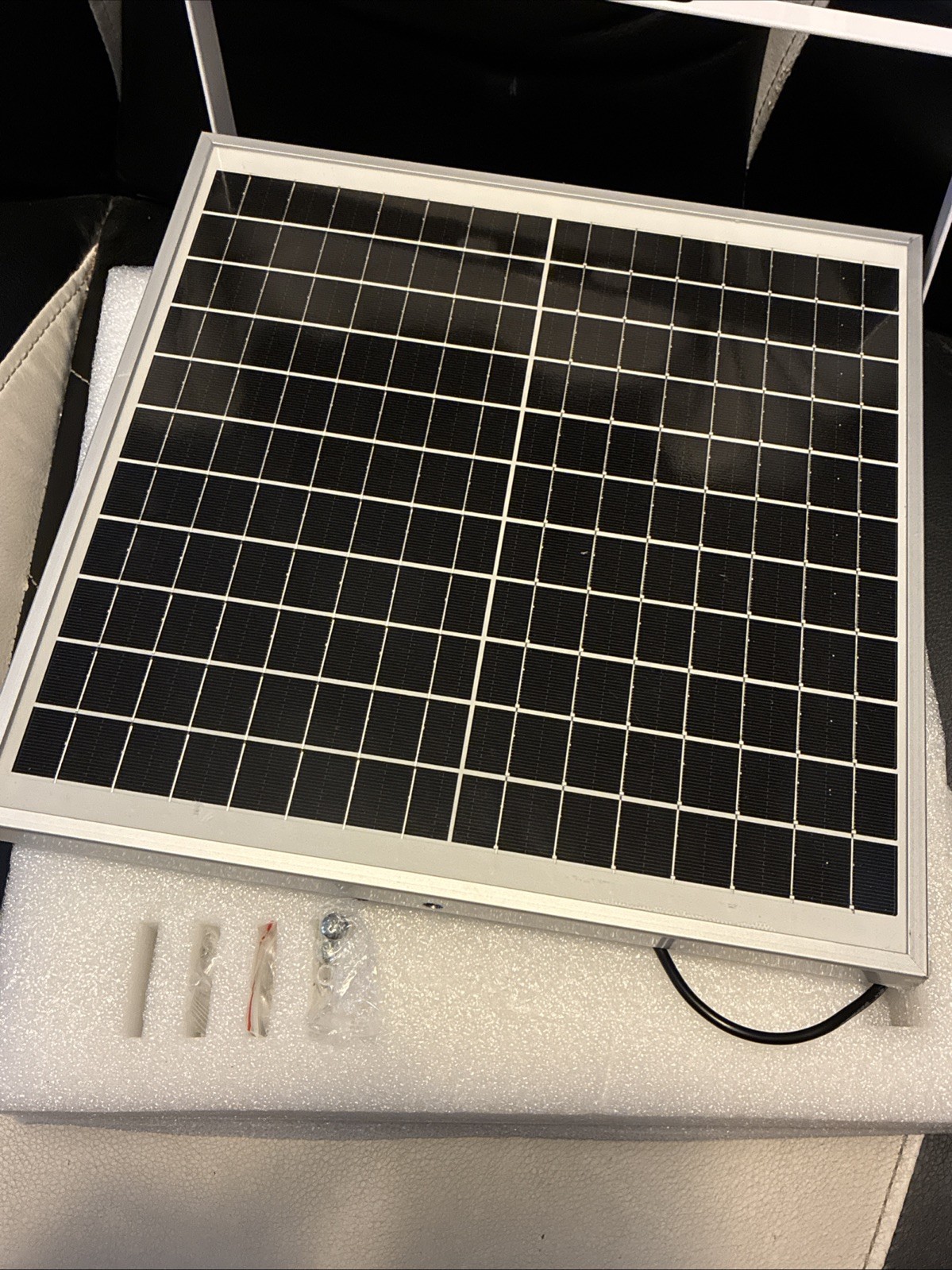 Small Portable 25 Watt Solar Panel 12 V Replacement Exhaust Fan Solar LED Lights