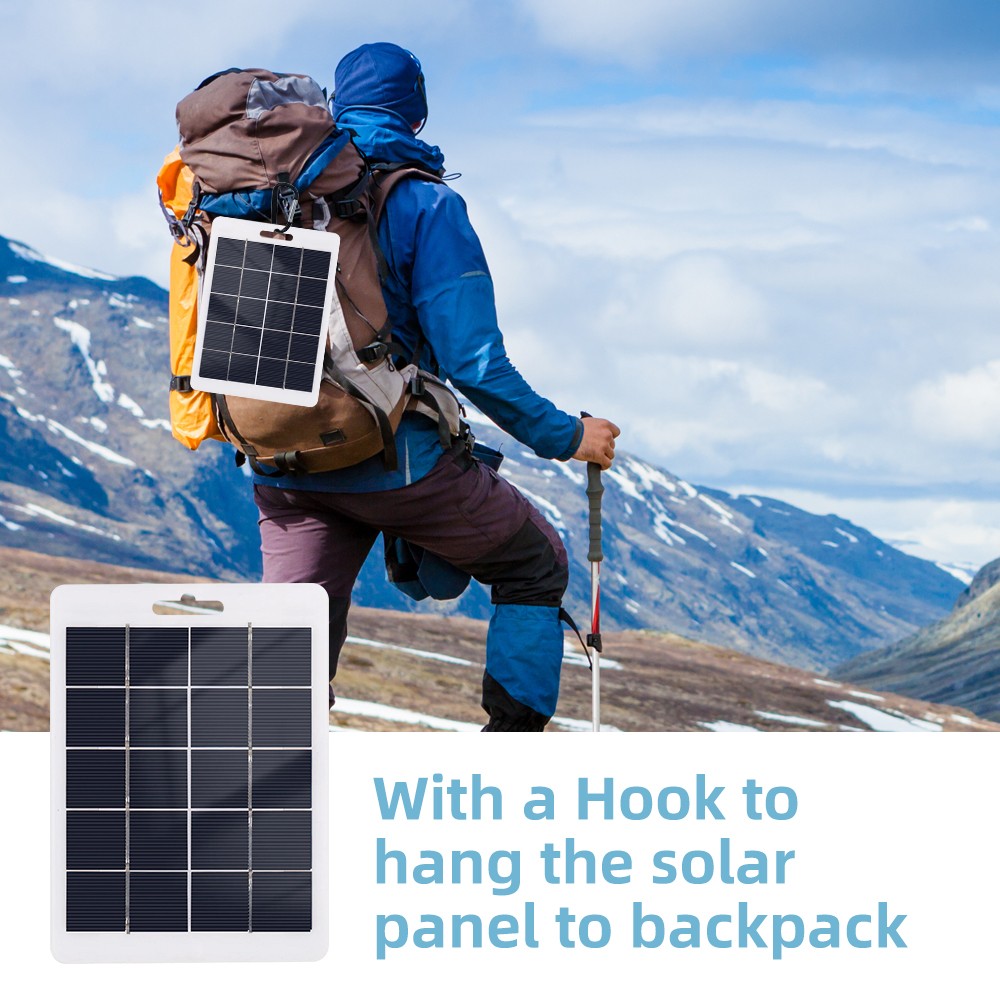 USB Solar Panel Power Bank for Outdoor Camping Hiking Phone Charger 5V Portable