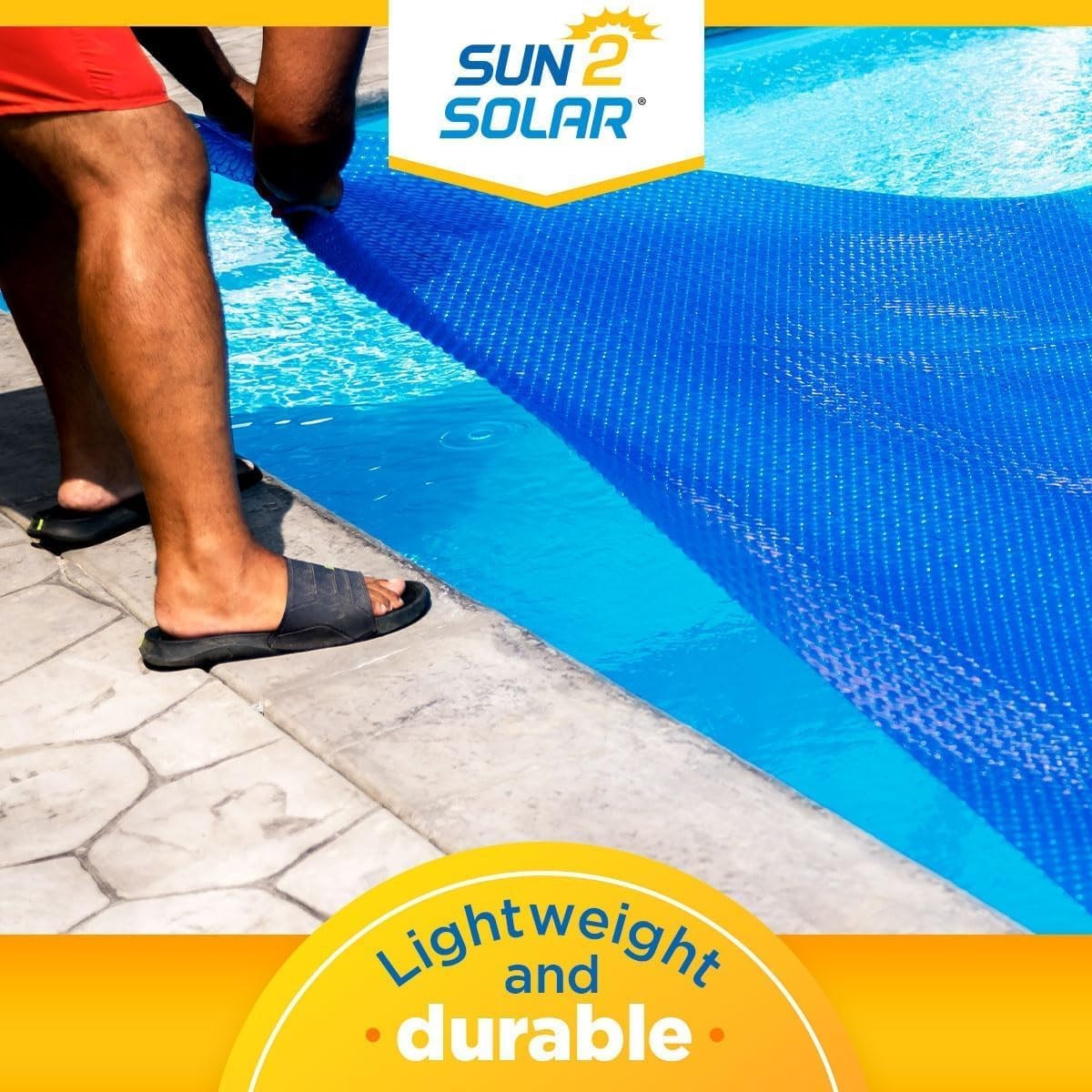 Pool Solar Cover 12x24ft Oval 16Mil Heat Retaining Blanket