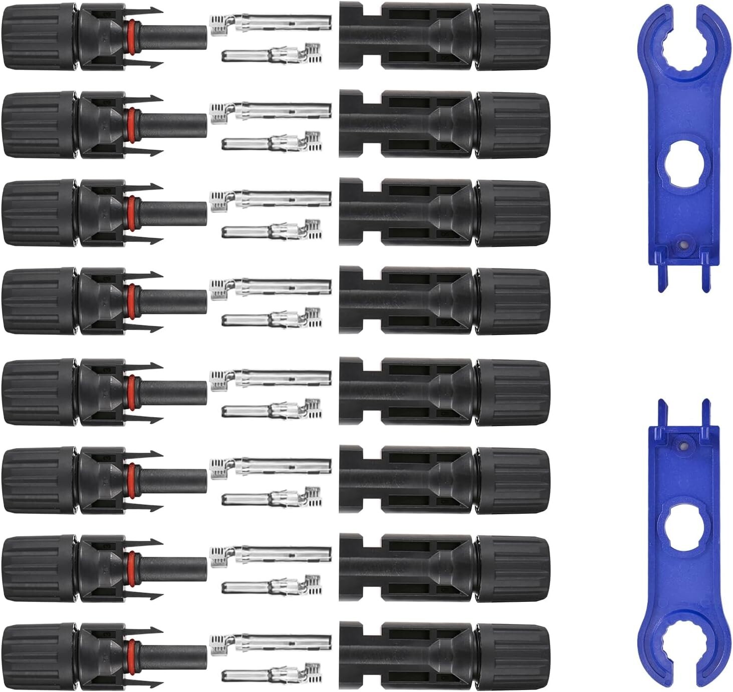 8 Pairs Solar Connectors Male/Female Waterproof IP67 MC4 1000V 30A Solar Panel