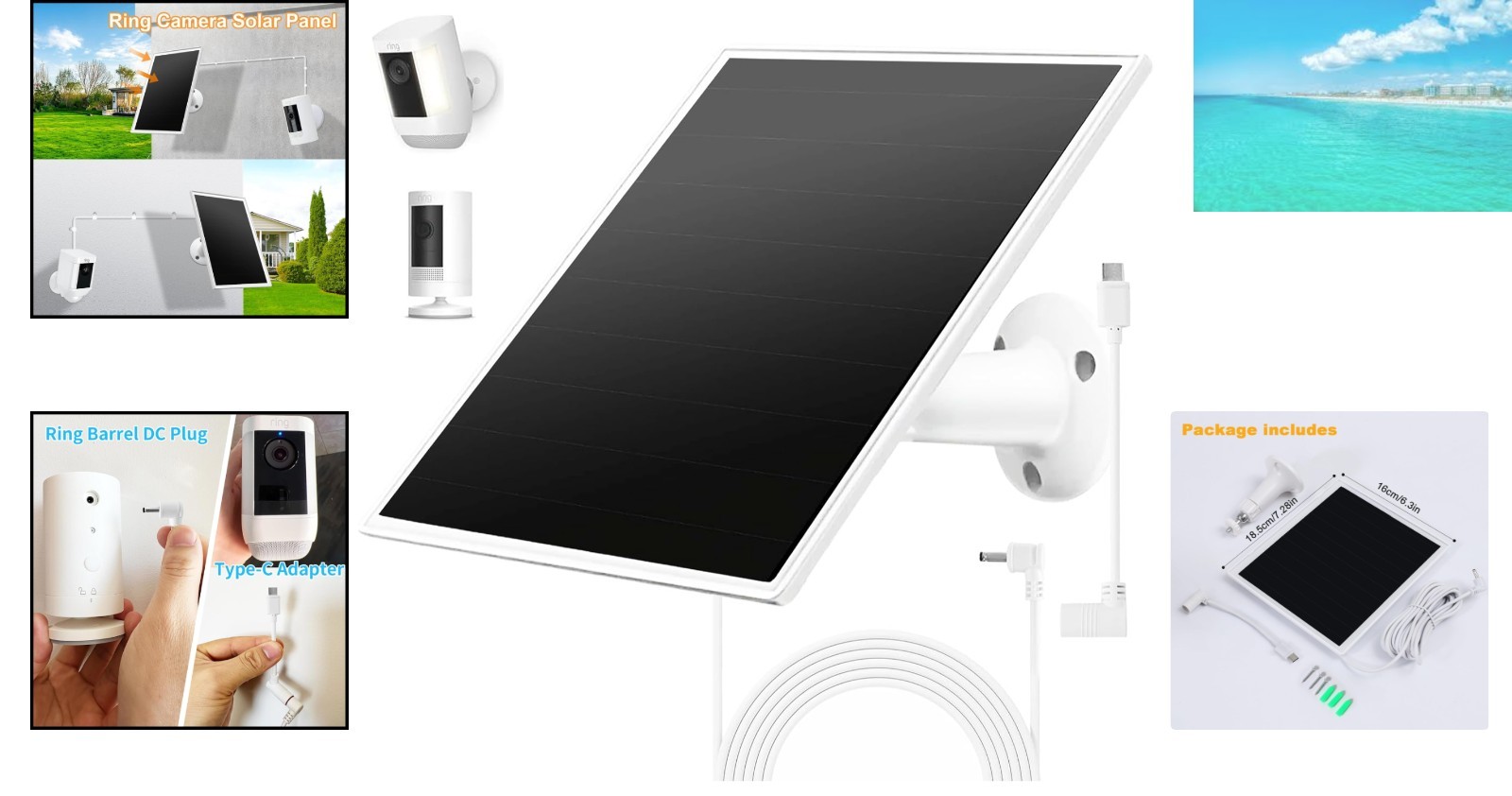 Ring Camera Solar Panel Charger – Weatherproof, Fast Charging, Easy Setup