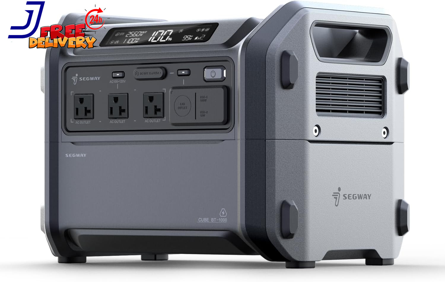 Portable Power Station Cube 1000, 2200W AC Outlets 1024Wh Lifepo4 Battery Expand
