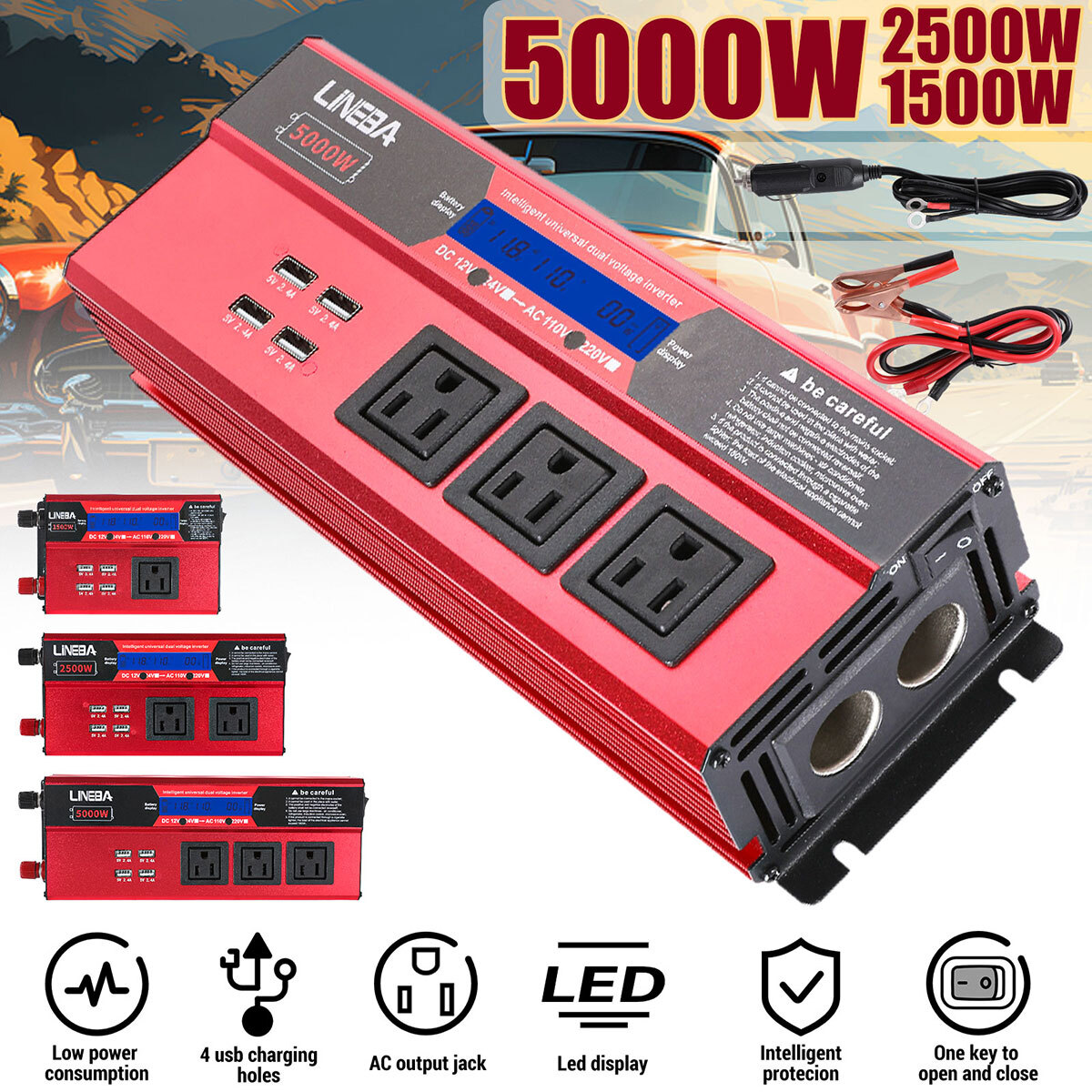 6000W Complete Solar Panel Kit Solar Power Generator 100A Home 220V Grid System