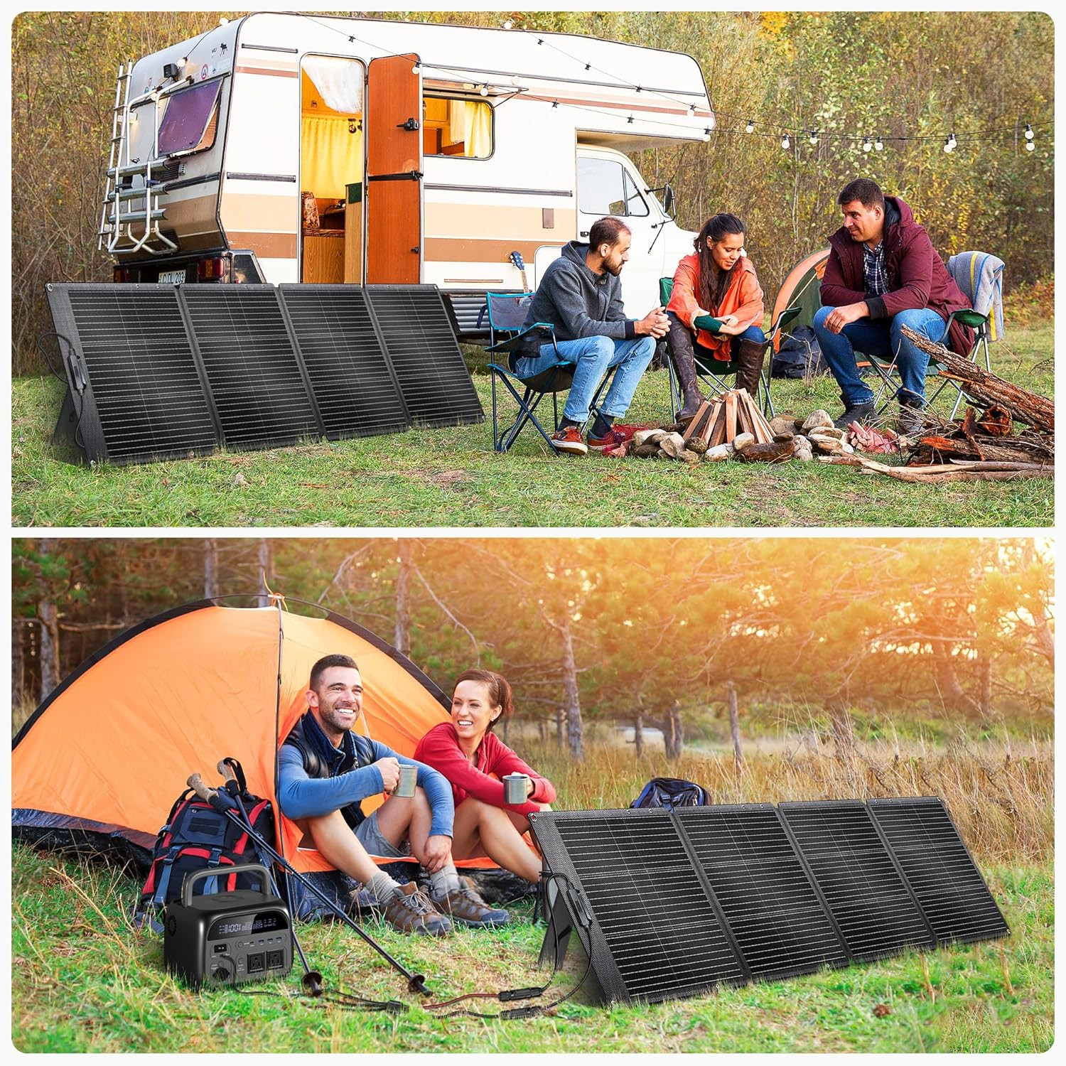 200W Ultra-Light Foldable Solar Panel Kit for Camping & Off-Grid Power