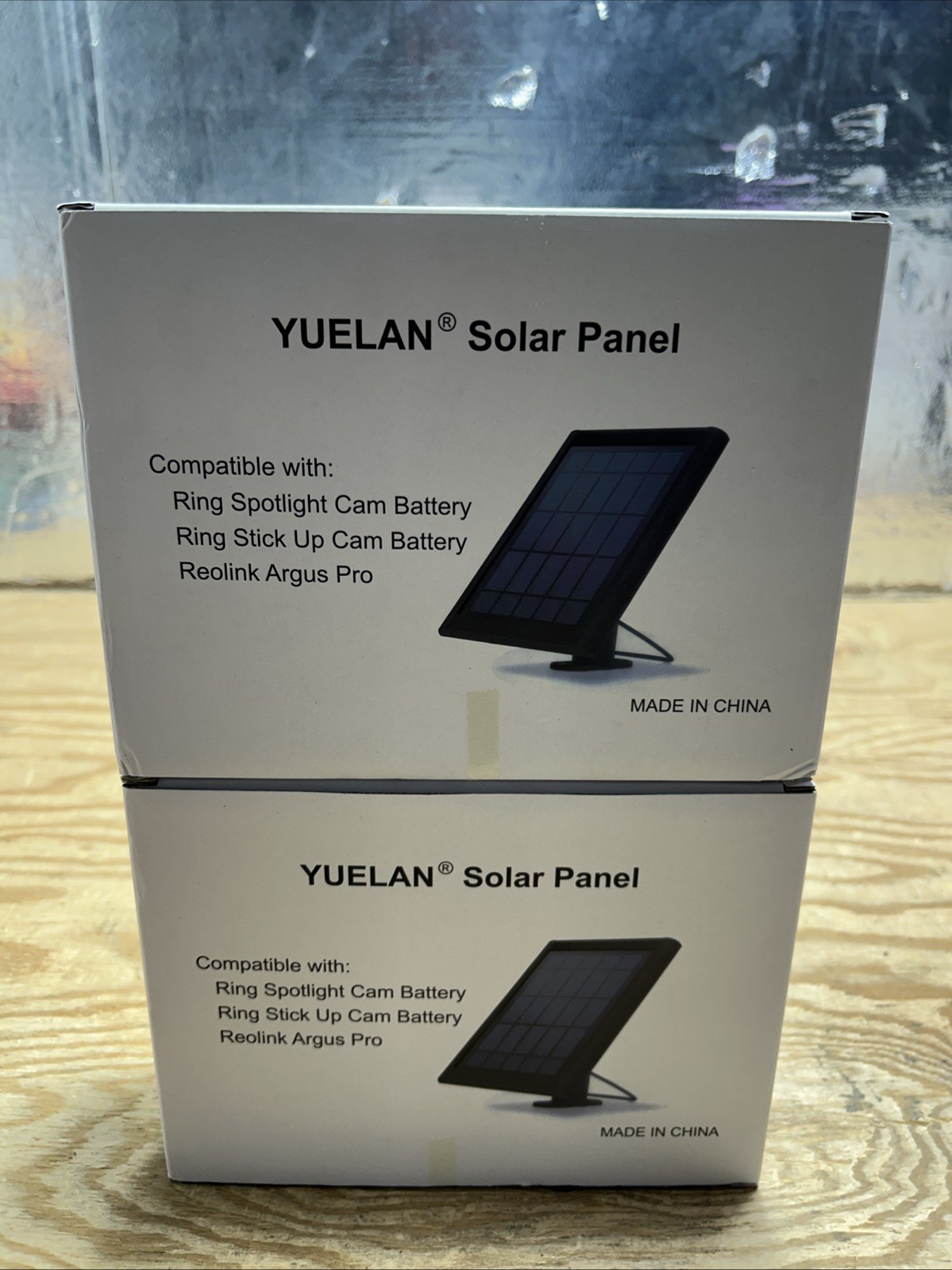 YUELAN 5W Solar Panel for Ring Stick Up Cam & Spotlight Cam Battery 2 Pack Black