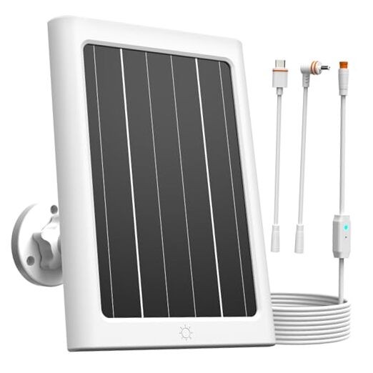 5W Solar Panel for Ring Spotlight Cam Plus/Pro and Stick Up Cam Battery, 1 Pack