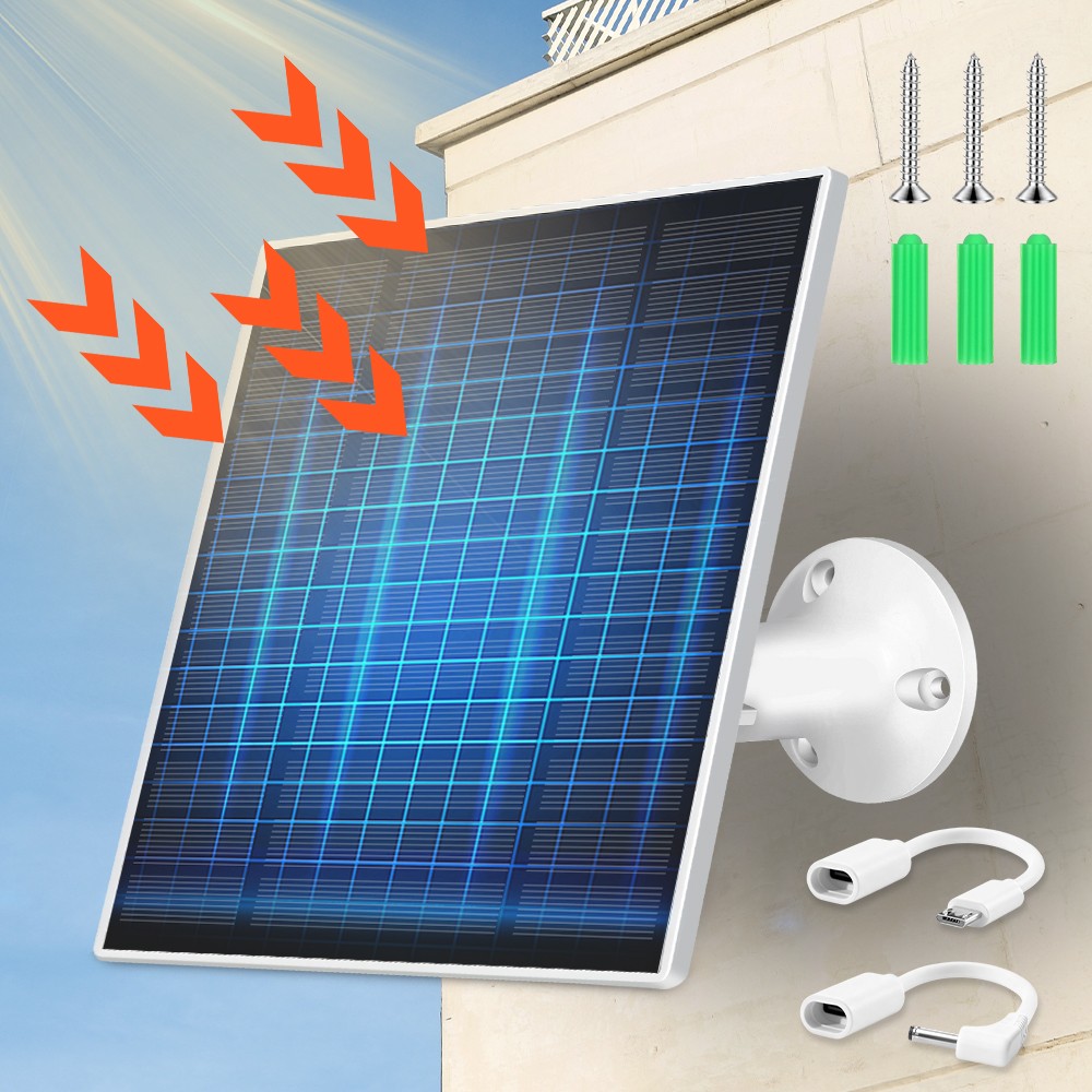 5W 5V USB Solar Panel For Camera 360°Adjustable Camera Solar Panel Charger