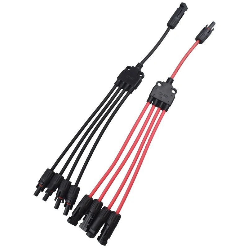 2PCS Solar Y Branch Connector Cable 30A 1000V PV Panel Parallel Adapter