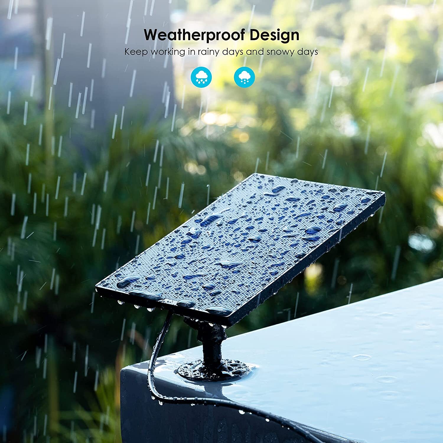 ieGeek Solar Panel For Outdoor Security Camera Home CCTV,USB Port or Type-C Port