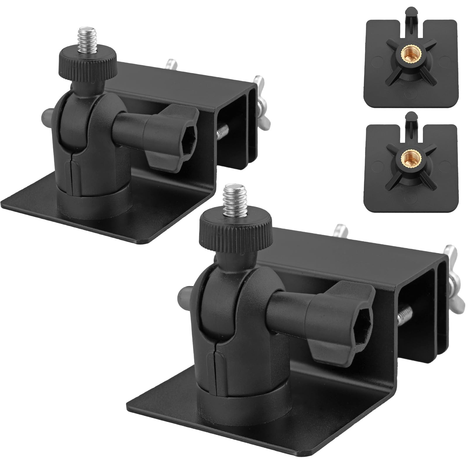 Anbte 2PCS Adjustable Gutter Mount for Ring Solar Panels & Security Black
