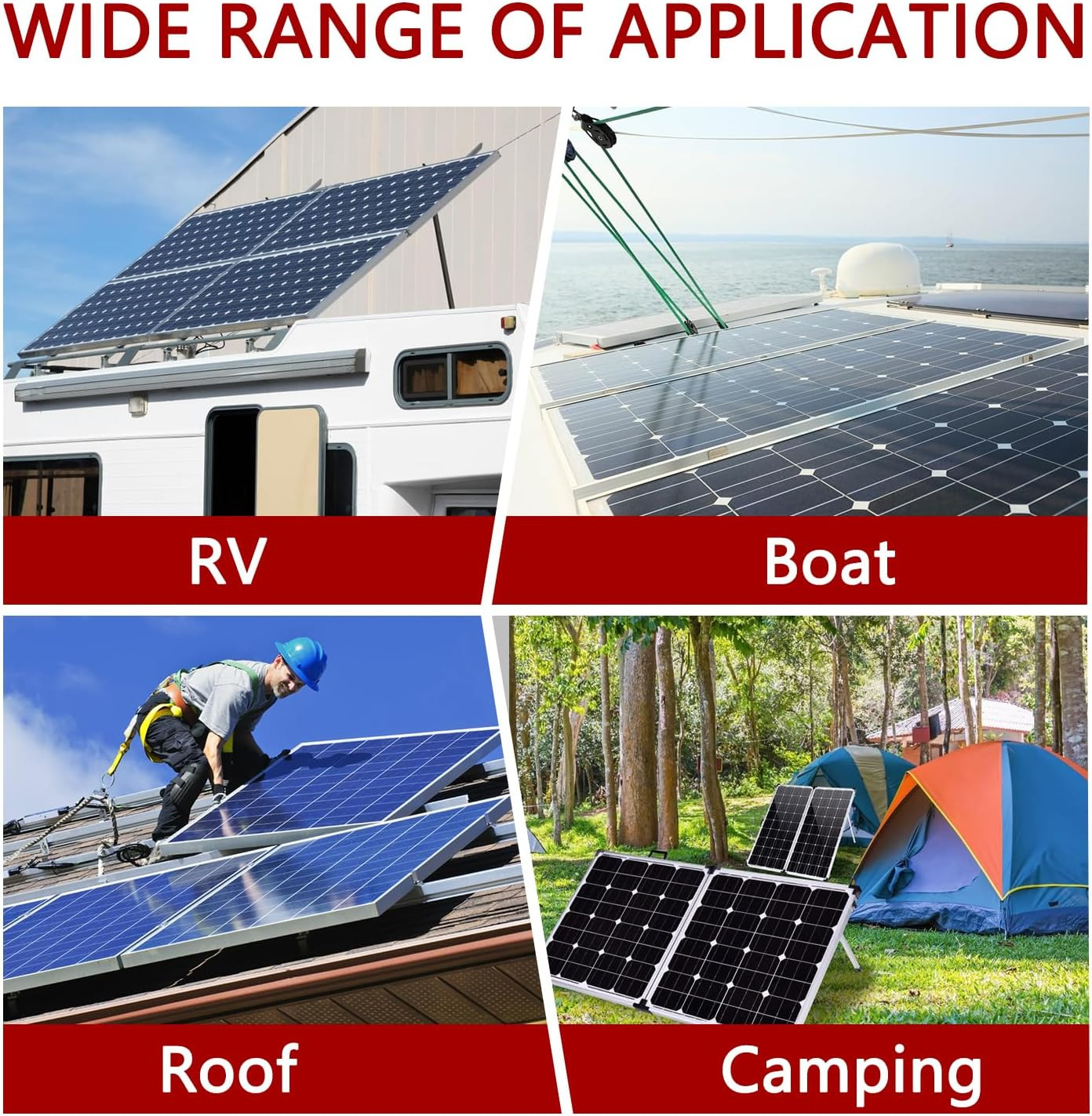 Solar Parallel Connectors for 2 Solar Panels, Tool-Free MC4 Solar Cable Split…