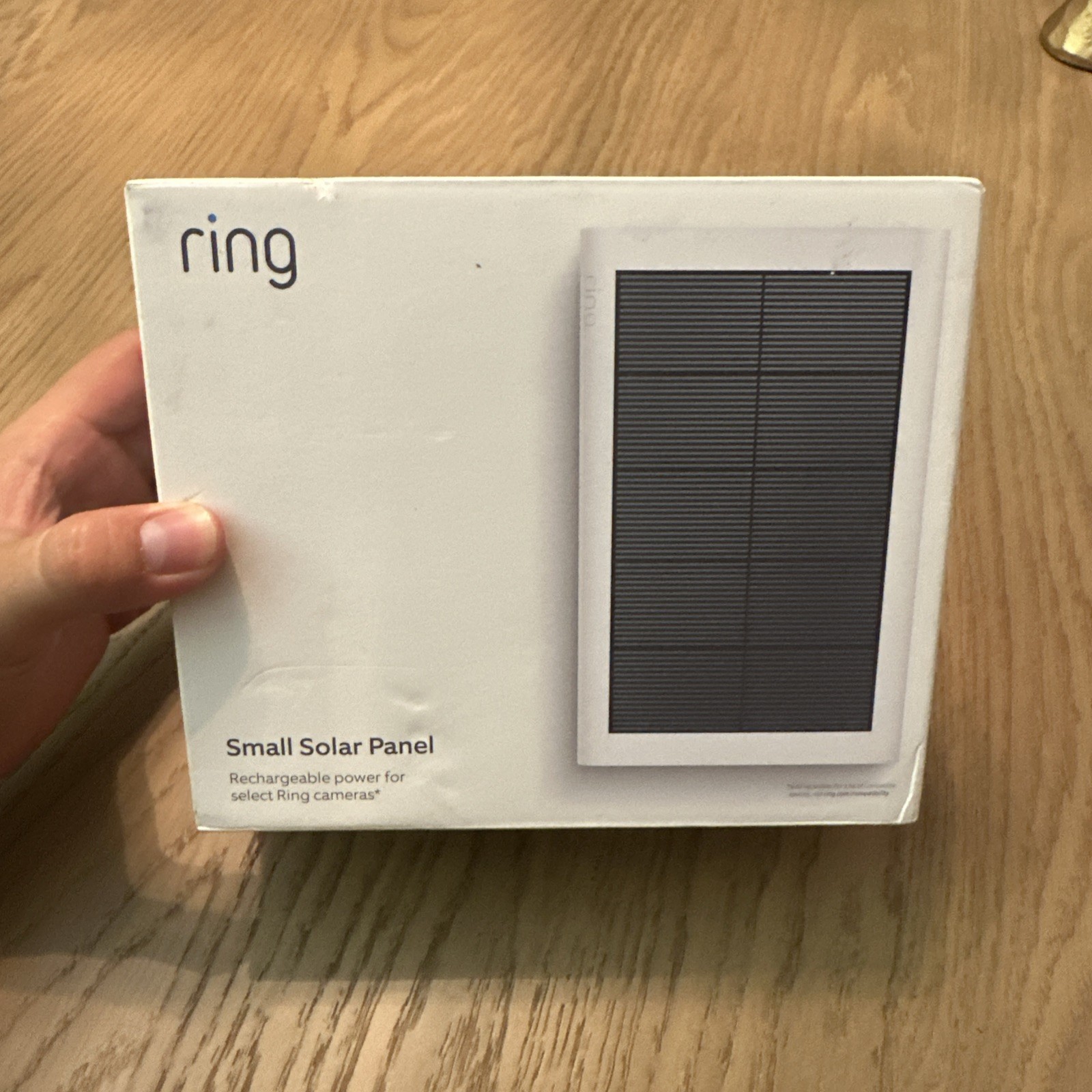 Ring Small Solar Panel 1.9W for Outdoor Camera White With Flexible Mount