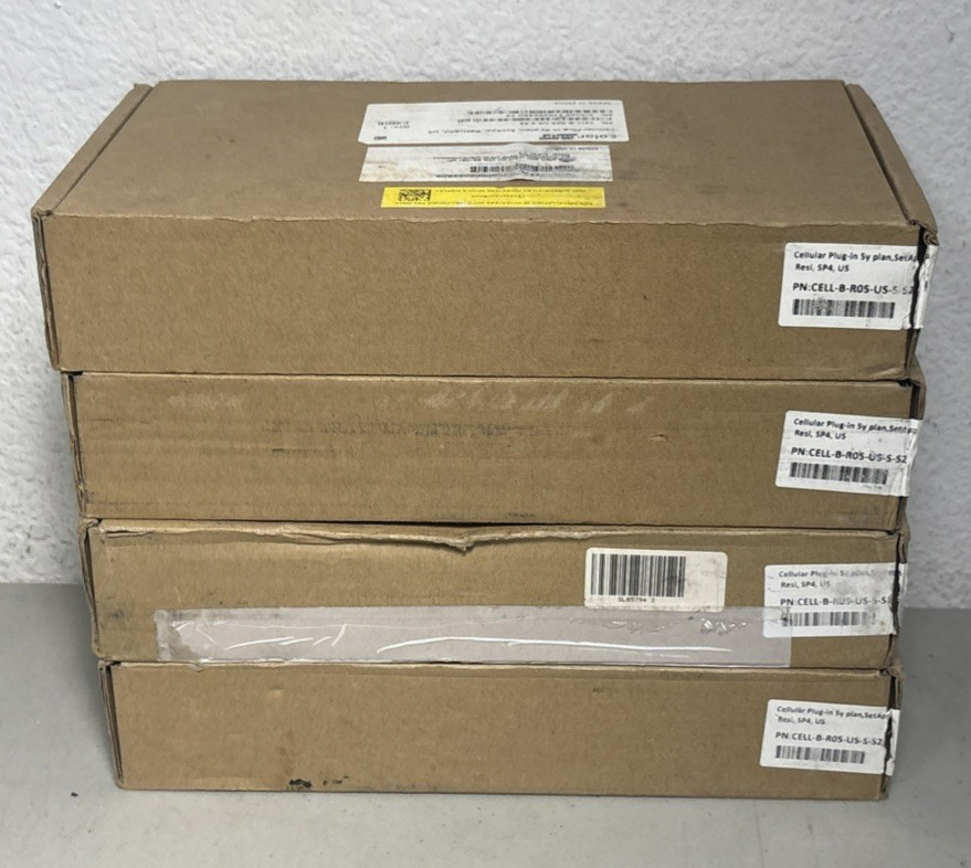 Lot of 4 New Solar Edge CELL-B-R05-US-S-Sw Cellular Plug-In Kits w/Sim Cards
