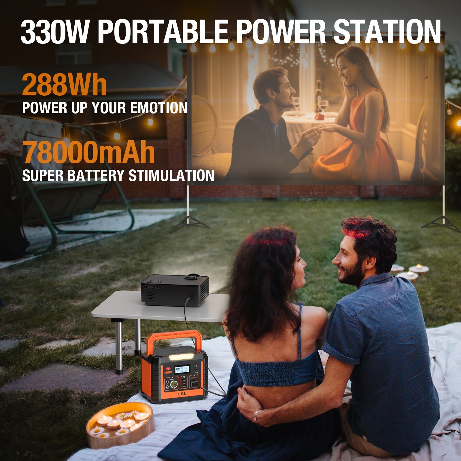 EBL Portable Power Station Emergency Solar Generator Power Supply Energy Storage