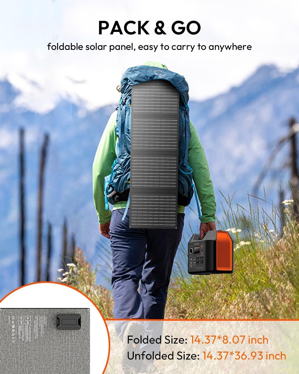 300W Solar Powered Generator & 40W Panel – Essential for Camping & Emergencies