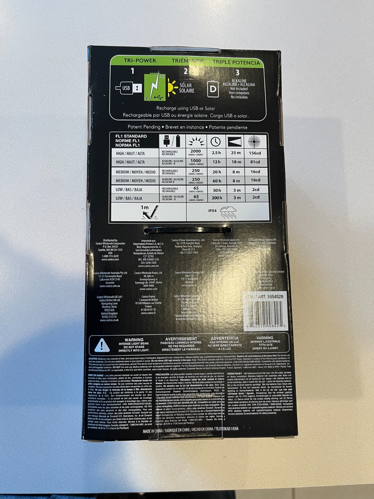 BRAND NEW Duracell 2000 Lumens Rechargable Lantern Solar Power Built-In Battery