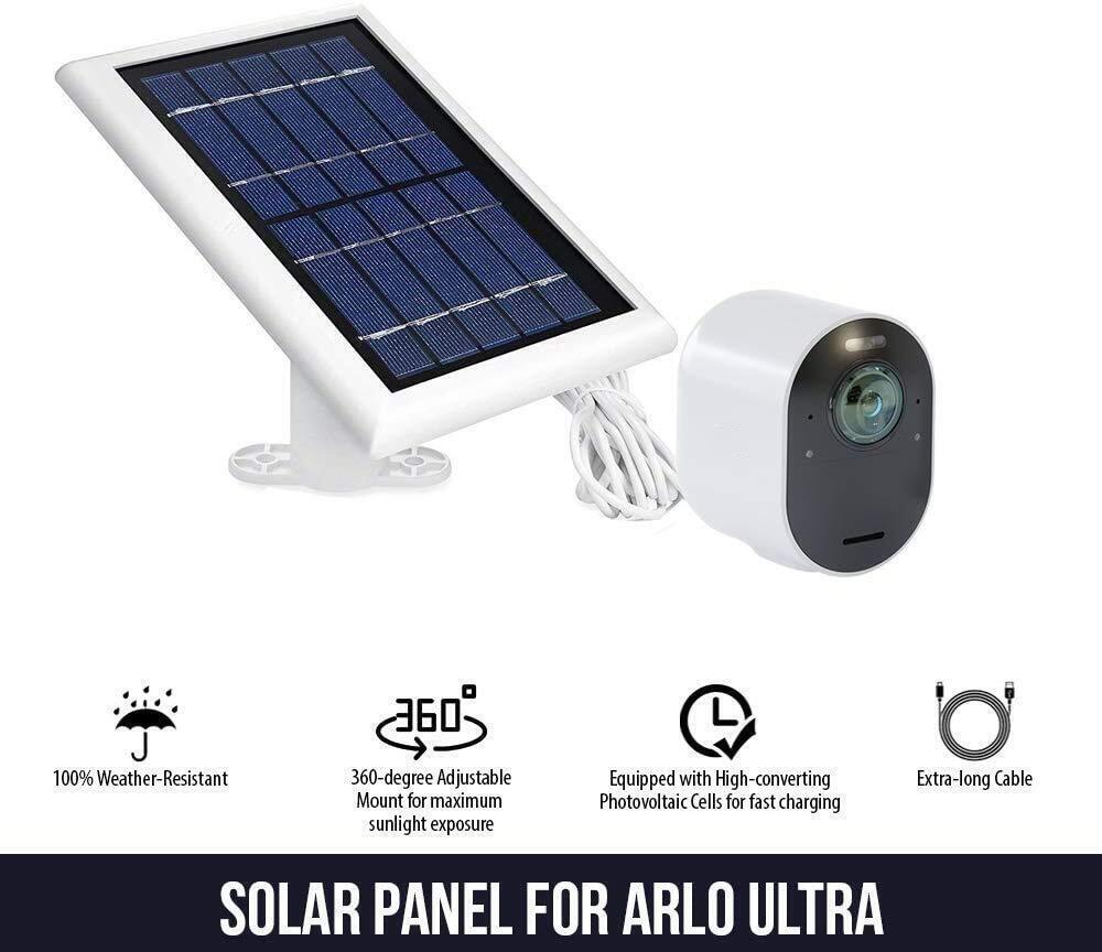 Wasserstein Arlo Ultra Solar Panels, 3 pack – White – See Description