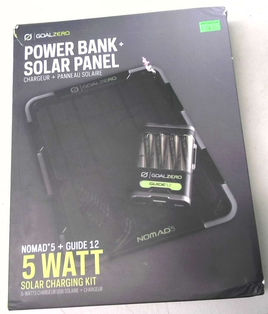 GOAL ZERO Guide 12 Power Pack and Nomad 5 Solar Panel Kit