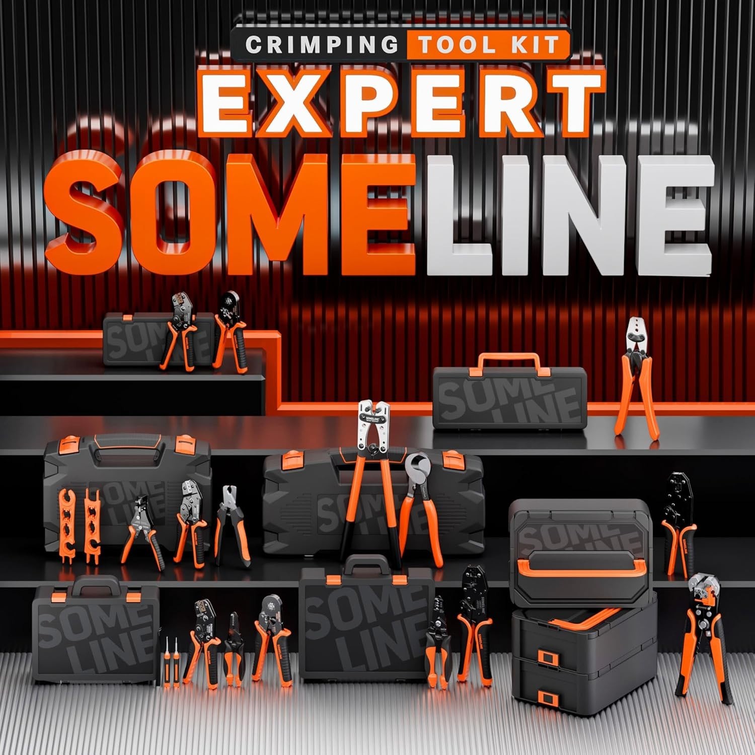 Professional Solar Connector Tool Kit: 12 Pairs Connector & Ergonomic Crimper