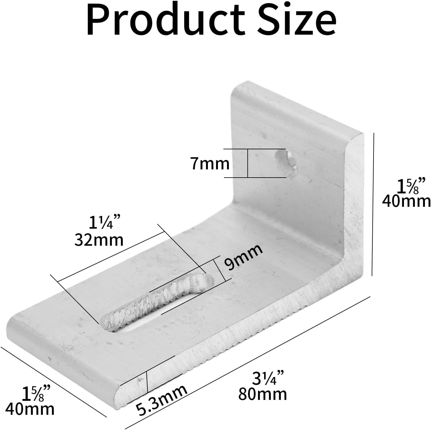 10-Pack Heavy-Duty Aluminum Alloy L-Foot Solar Mounts Photovoltaic Panel Mountin